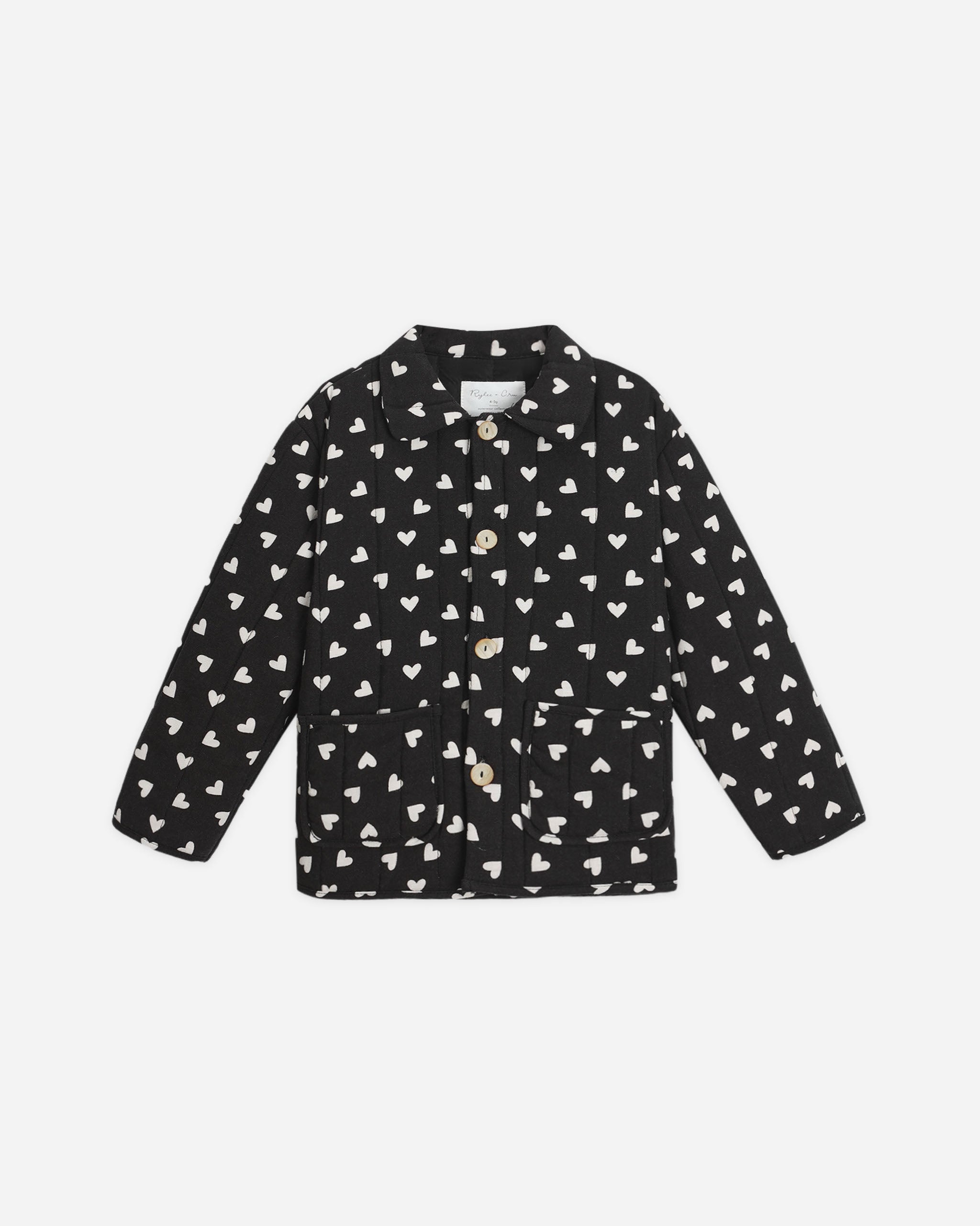Quilted Coat || Hearts - Rylee + Cru | Kids Clothes | Trendy Baby Clothes | Modern Infant Outfits |