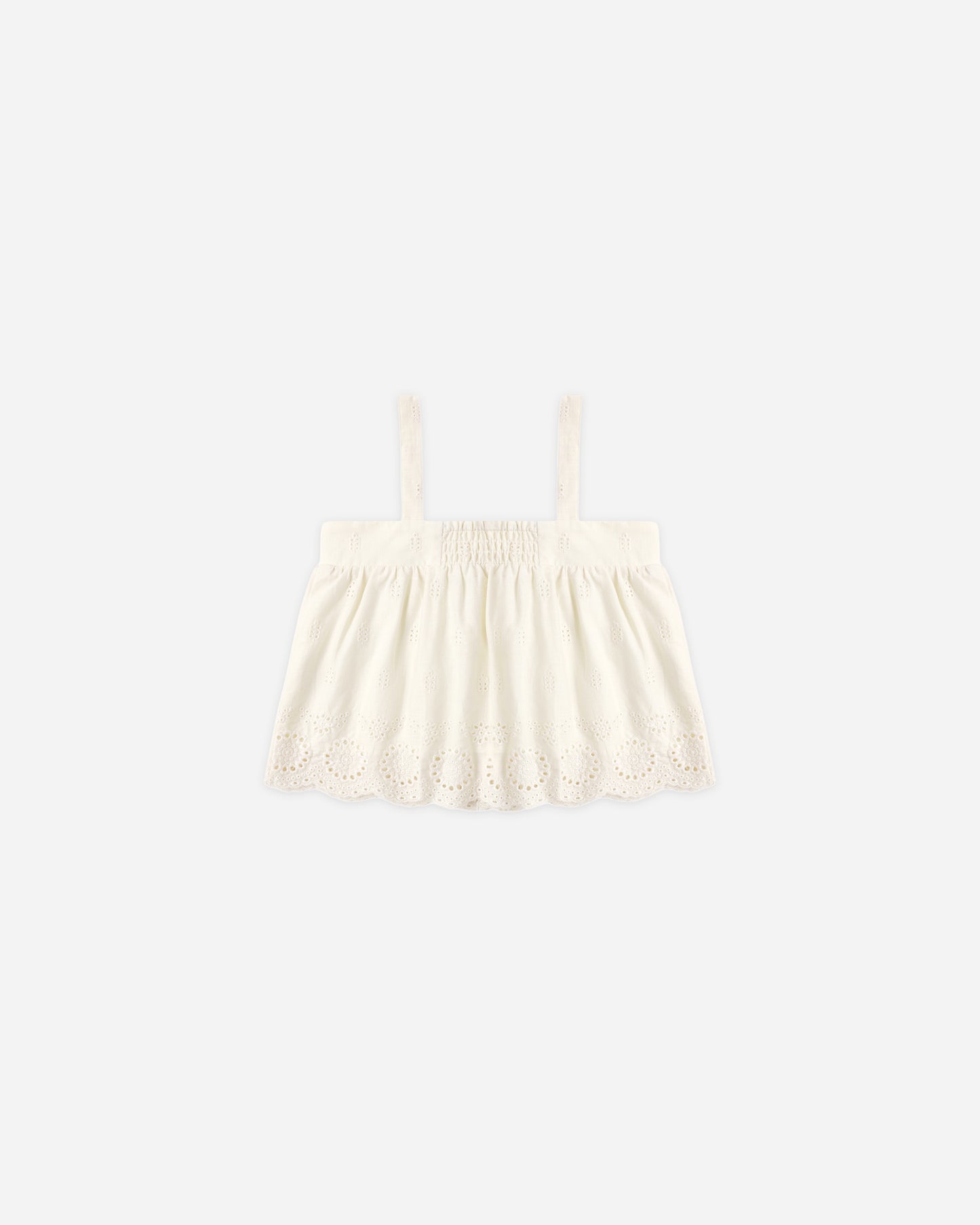 Eyelet Swing Top Ivory - Rylee + Cru | Kids Clothes | Trendy Baby Clothes | Modern Infant Outfits |