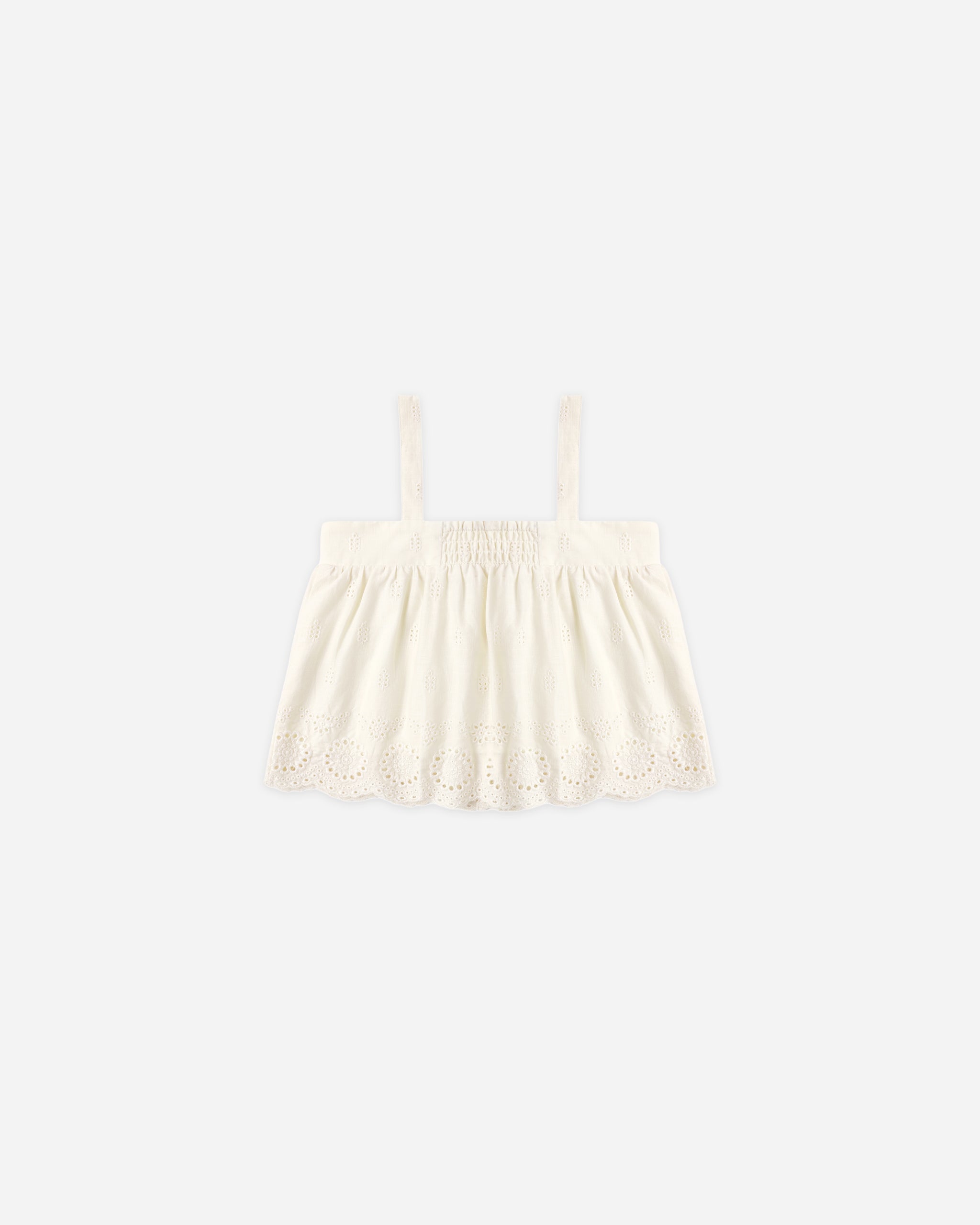 Eyelet Swing Top Ivory - Rylee + Cru | Kids Clothes | Trendy Baby Clothes | Modern Infant Outfits |