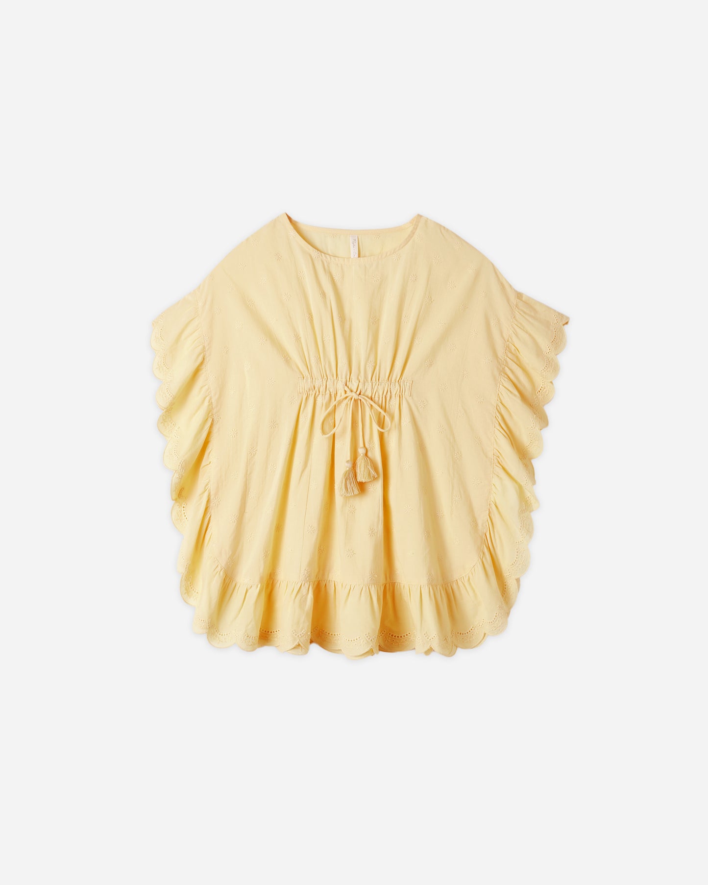 Kaftan Cover Up Lemon - Rylee + Cru | Kids Clothes | Trendy Baby Clothes | Modern Infant Outfits |