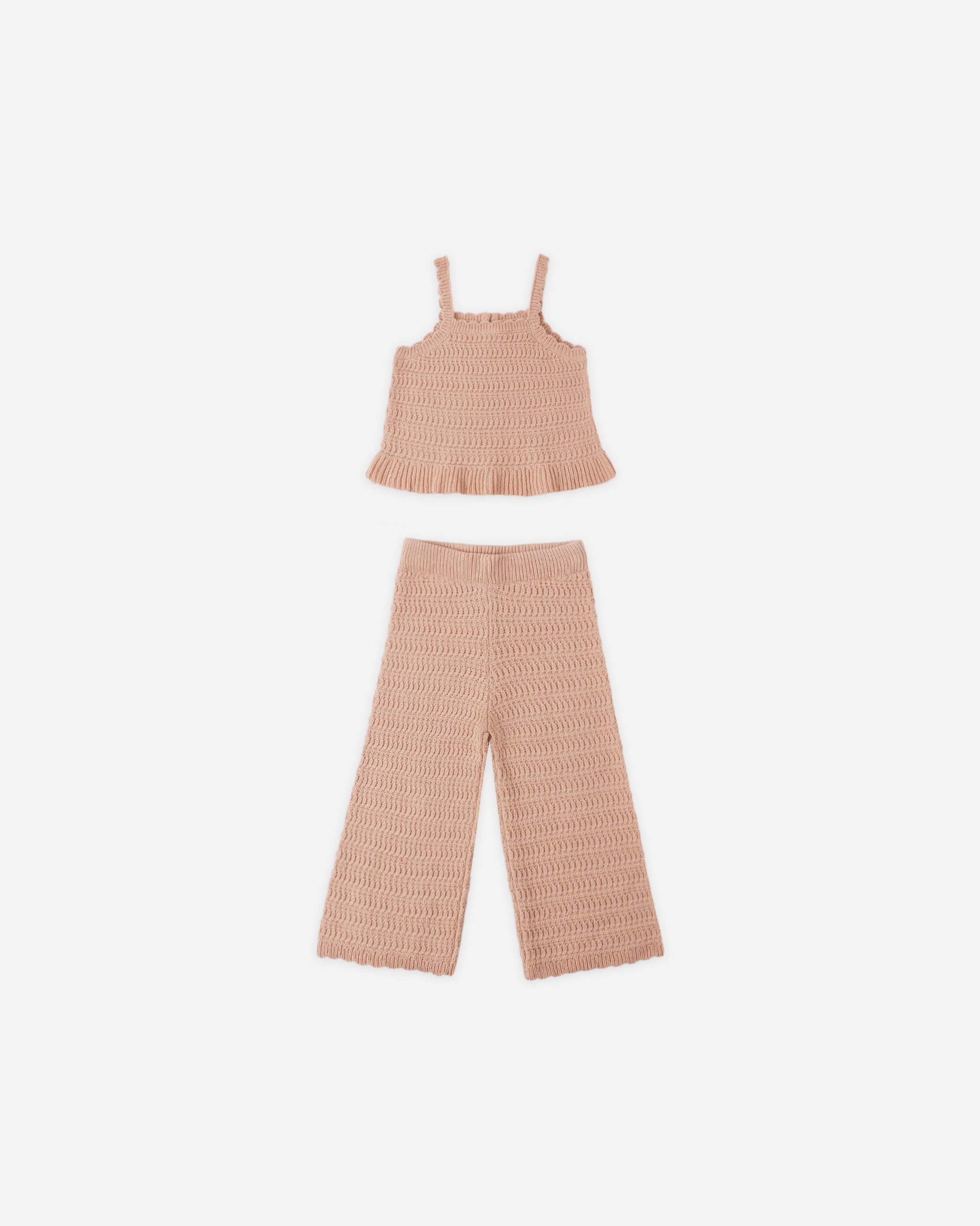 Mari Knit Set Melon - Rylee + Cru | Kids Clothes | Trendy Baby Clothes | Modern Infant Outfits |