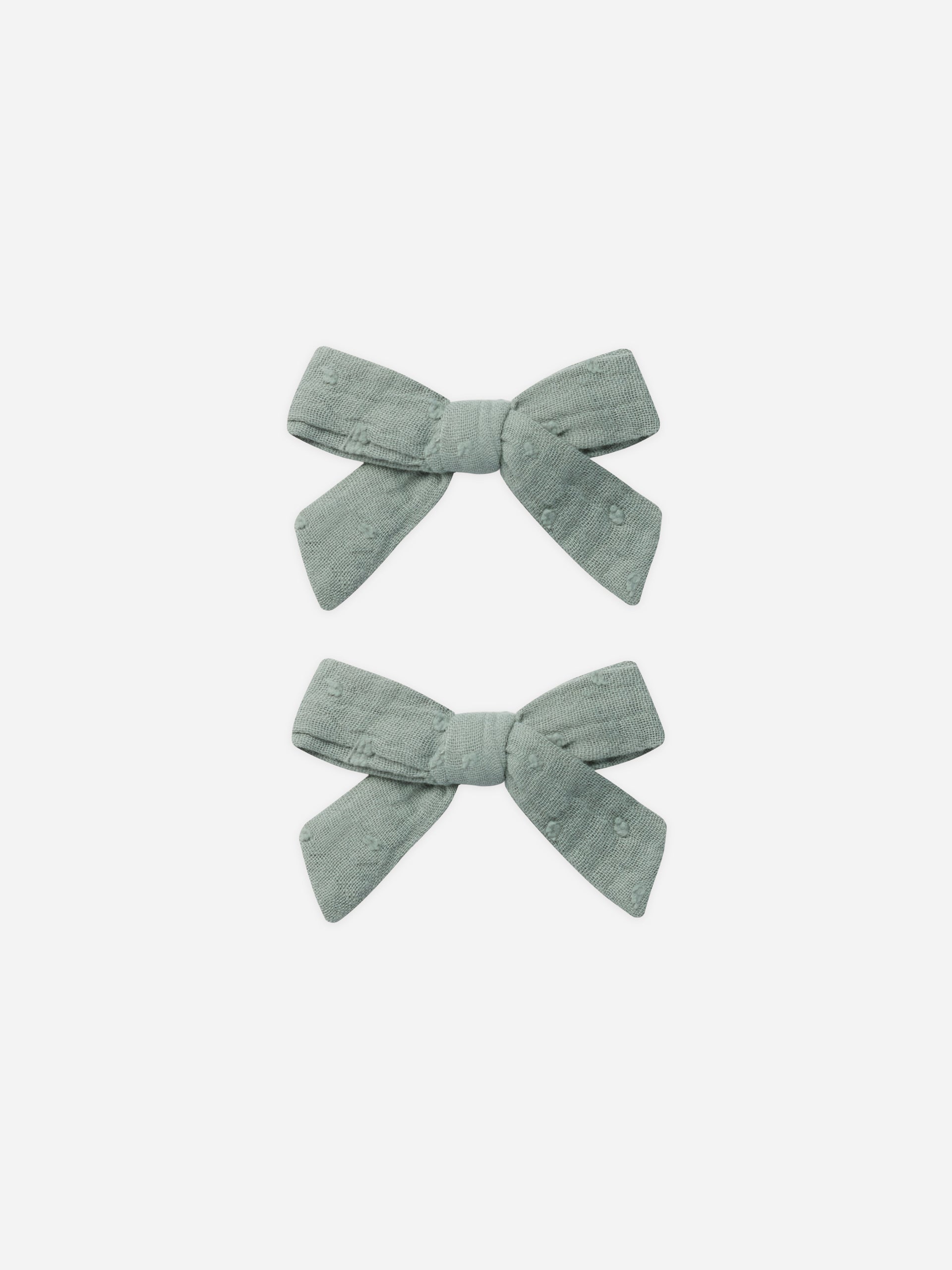 Bow With Clip || Aqua - Rylee + Cru | Kids Clothes | Trendy Baby Clothes | Modern Infant Outfits |