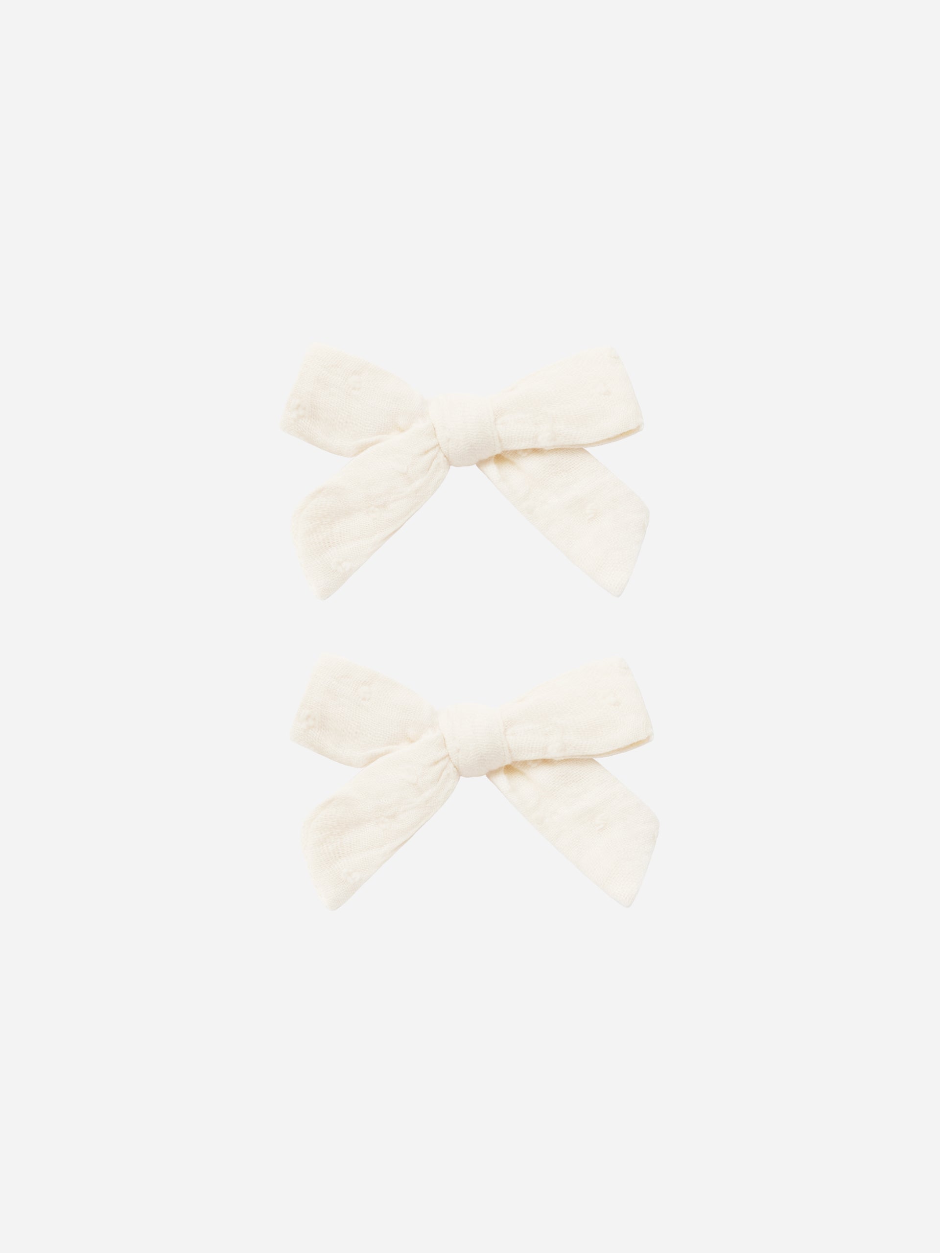 Bow With Clip || Ivory - Rylee + Cru | Kids Clothes | Trendy Baby Clothes | Modern Infant Outfits |