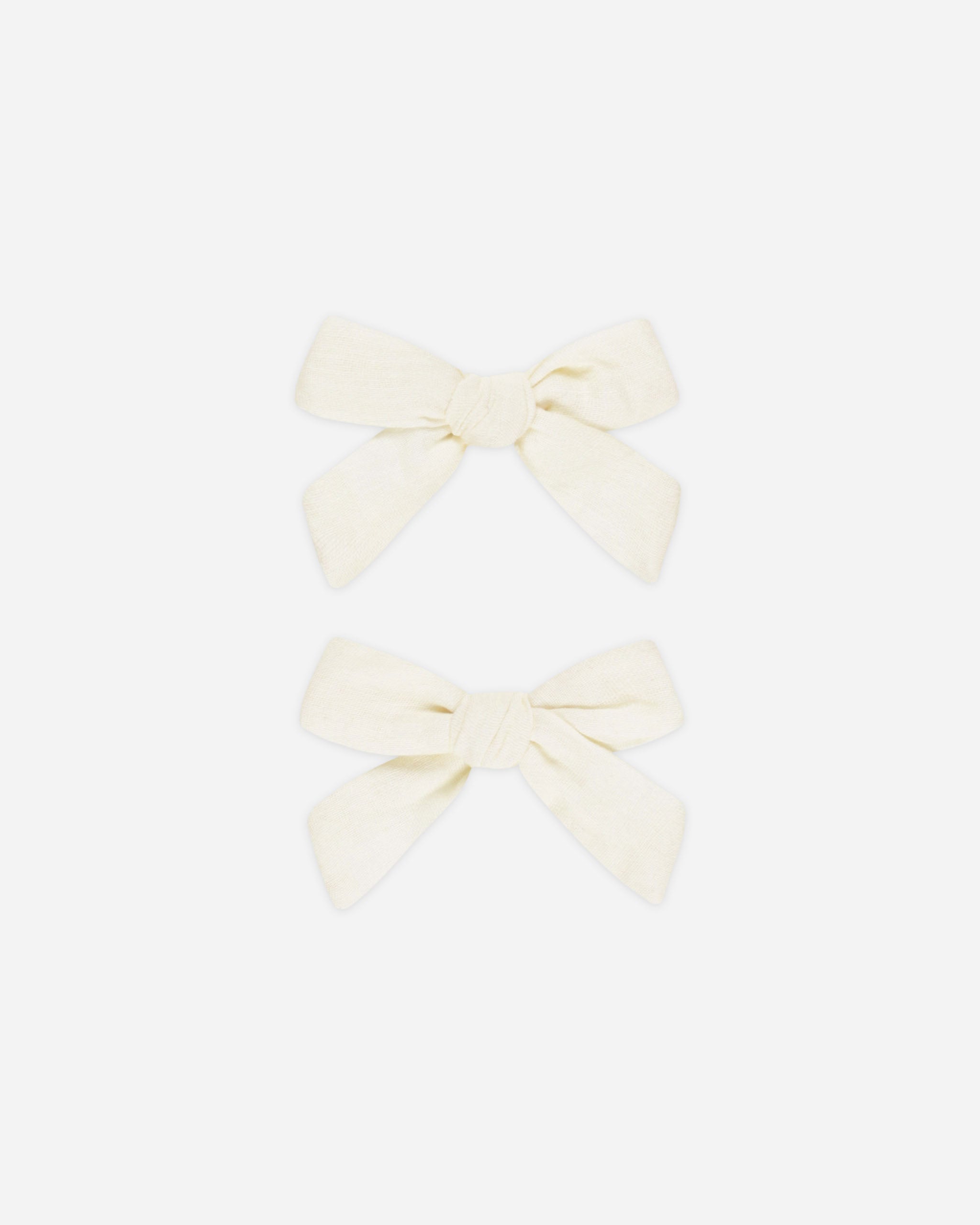 Bows, Set Of 2 || Ivory - Rylee + Cru | Kids Clothes | Trendy Baby Clothes | Modern Infant Outfits |