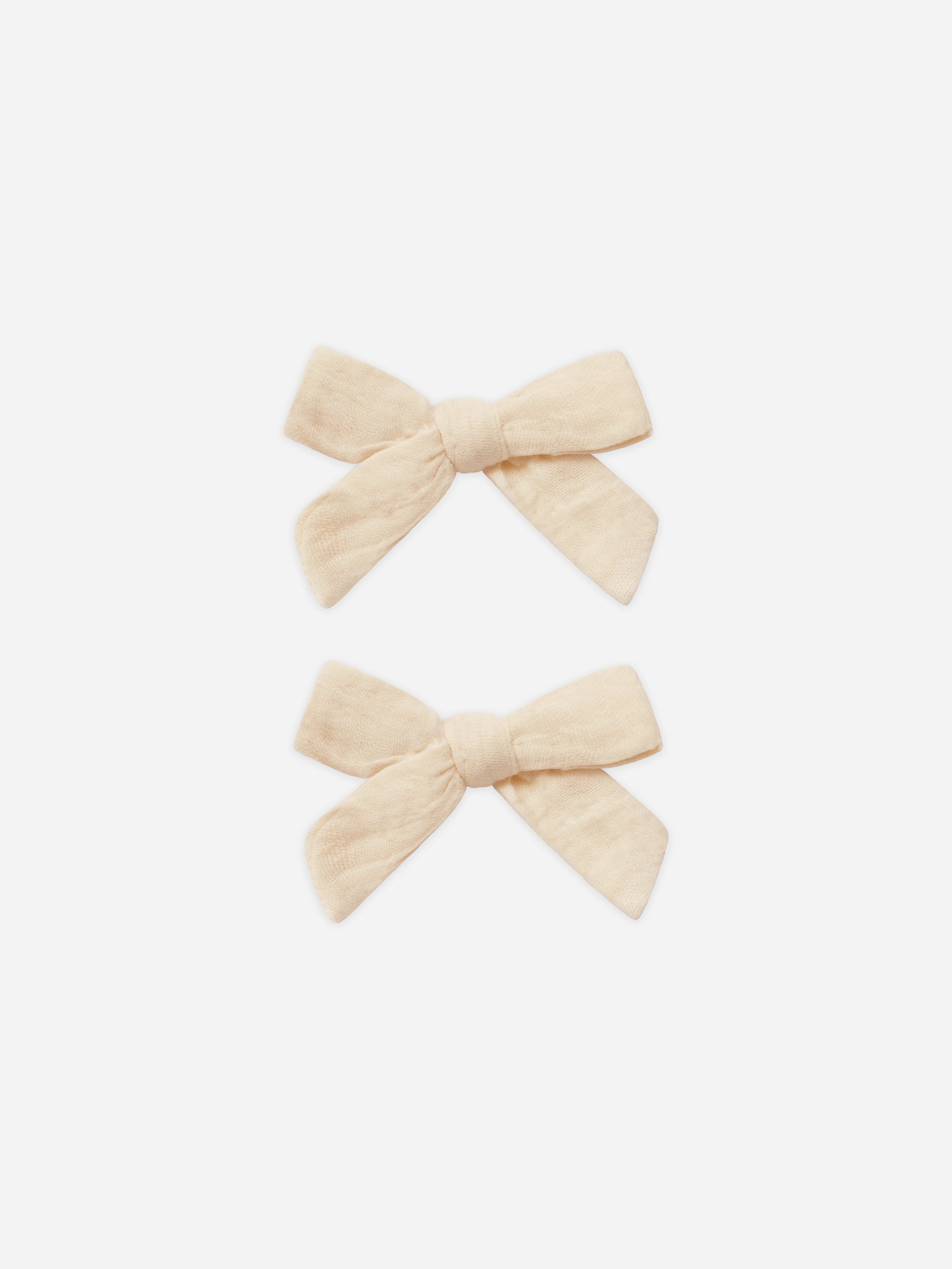 Bow With Clip || Ecru - Rylee + Cru | Kids Clothes | Trendy Baby Clothes | Modern Infant Outfits |