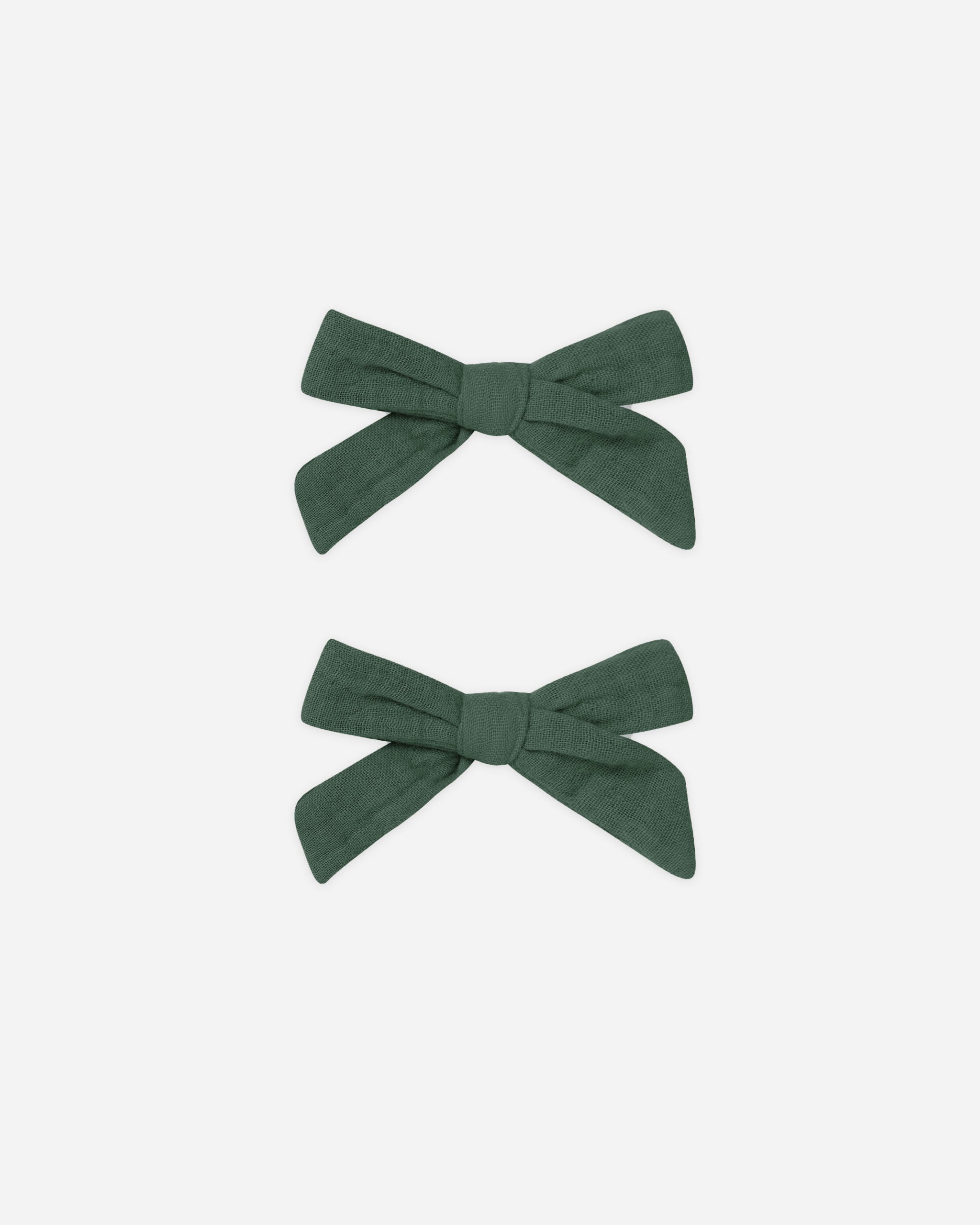 Bows, Set of 2 || Green - Rylee + Cru | Kids Clothes | Trendy Baby Clothes | Modern Infant Outfits |