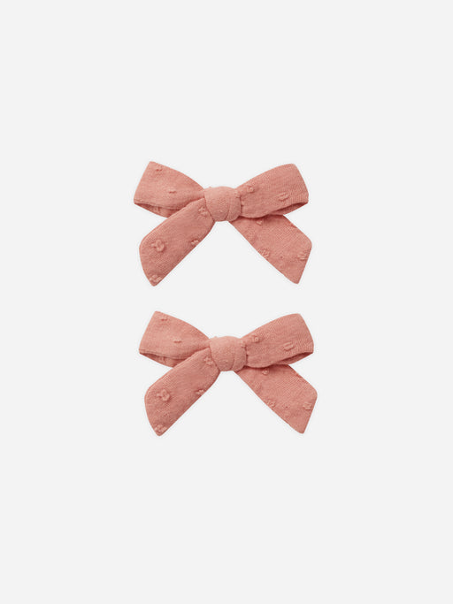 Bow With Clip || Lipstick - Rylee + Cru | Kids Clothes | Trendy Baby Clothes | Modern Infant Outfits |