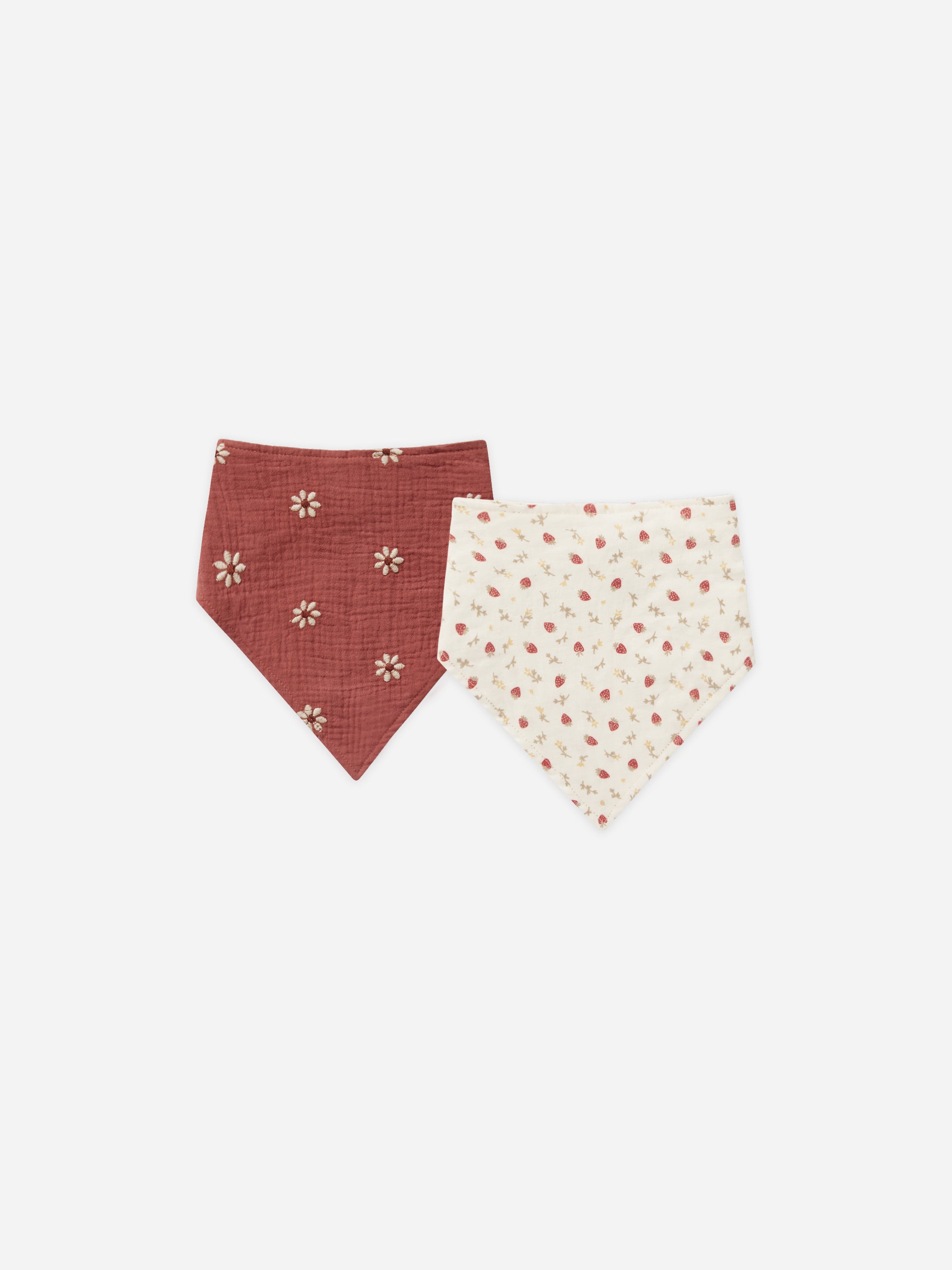 Scarf Bib || Strawberry Fields, Embroidered Daisy - Rylee + Cru | Kids Clothes | Trendy Baby Clothes | Modern Infant Outfits |