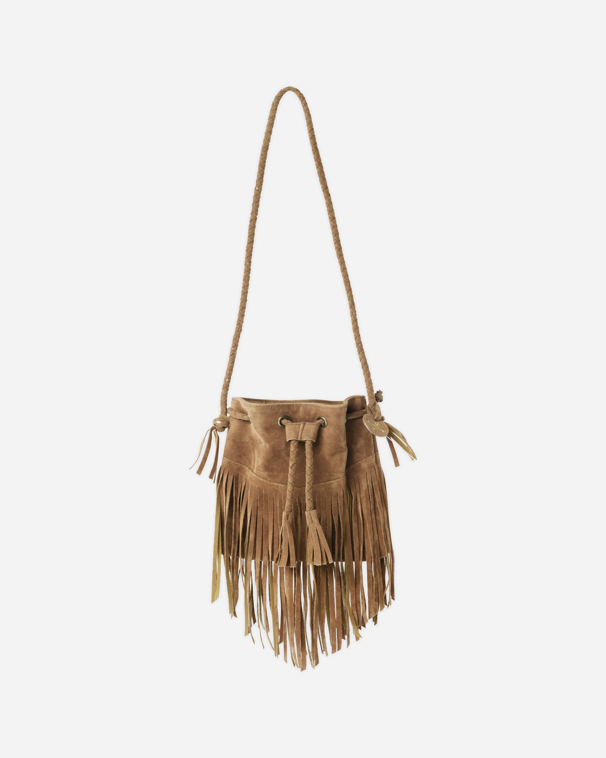 Fringe Crossbody Purse || Saddle