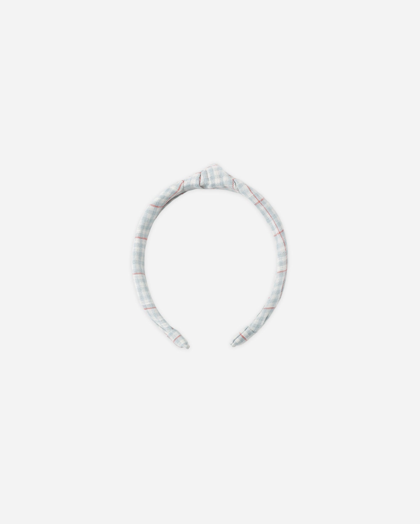 Knotted Headband Light Blue Plaid - Rylee + Cru | Kids Clothes | Trendy Baby Clothes | Modern Infant Outfits |