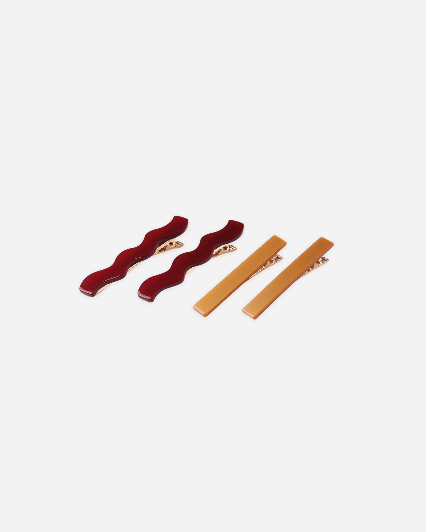 Wavy Clip Set || Burgundy, Golden - Rylee + Cru | Kids Clothes | Trendy Baby Clothes | Modern Infant Outfits |