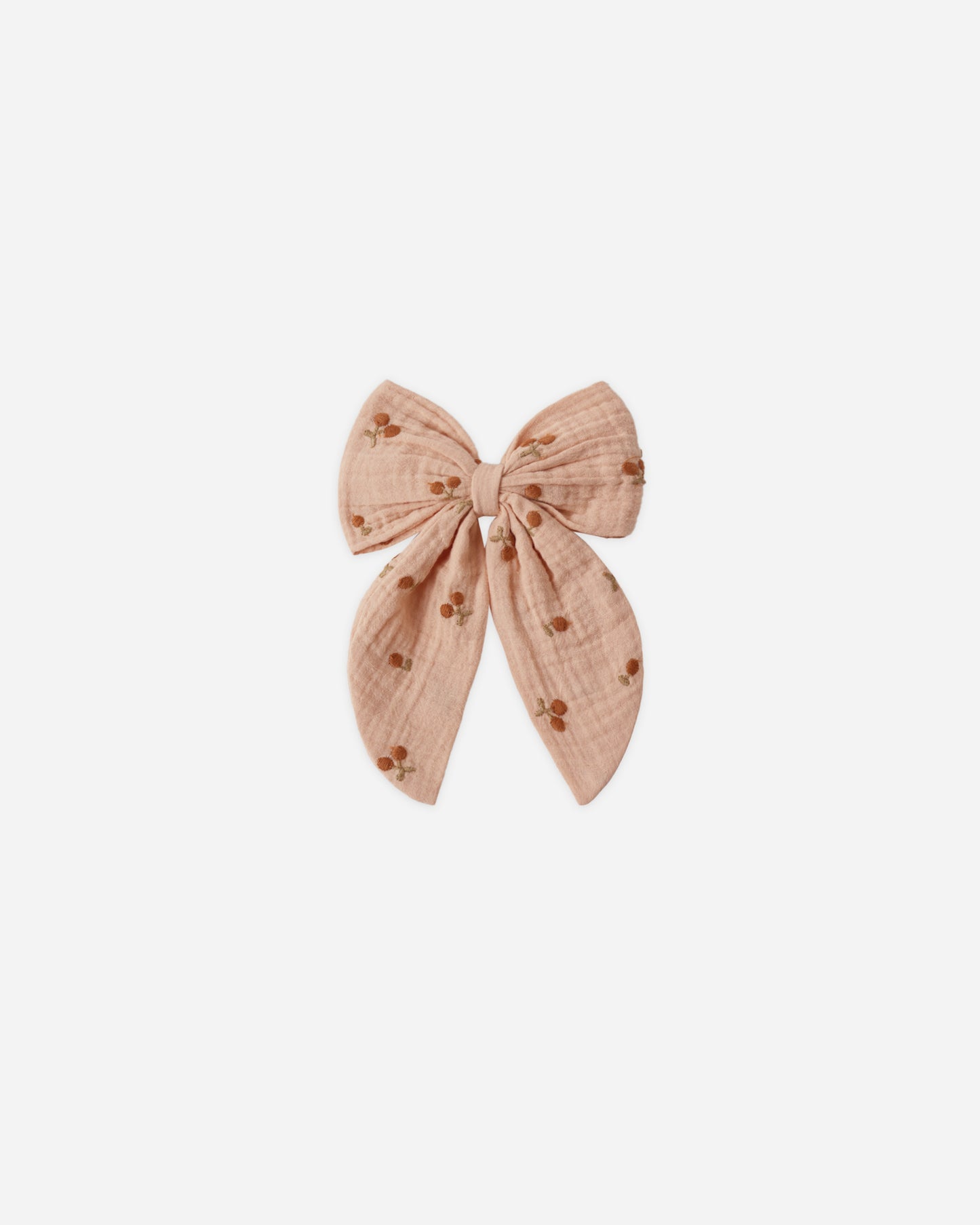 Oversized Bow Cherry Embroidery - Rylee + Cru | Kids Clothes | Trendy Baby Clothes | Modern Infant Outfits |