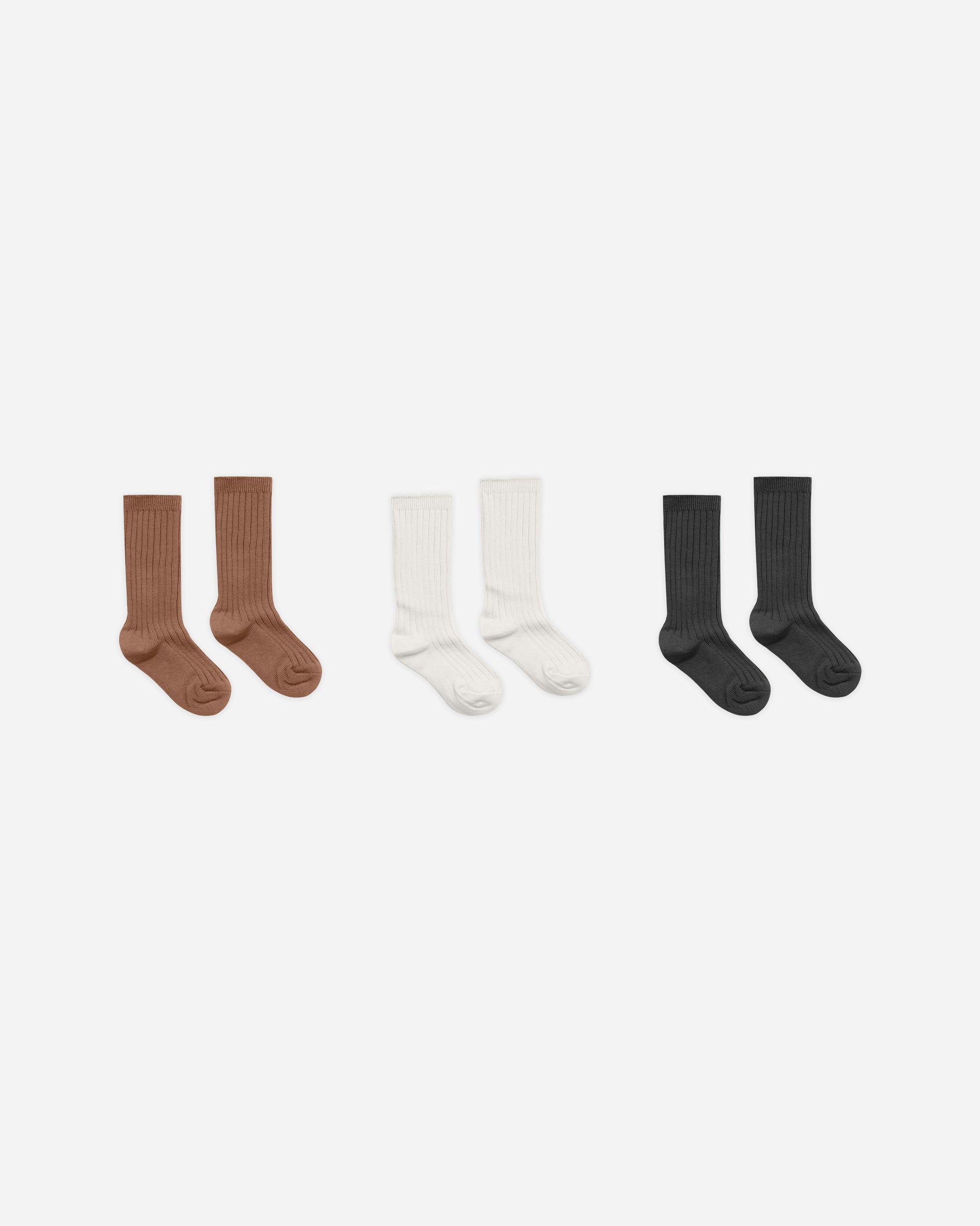 Ribbed Socks || Cedar / Ivory / Black - Rylee + Cru | Kids Clothes | Trendy Baby Clothes | Modern Infant Outfits |