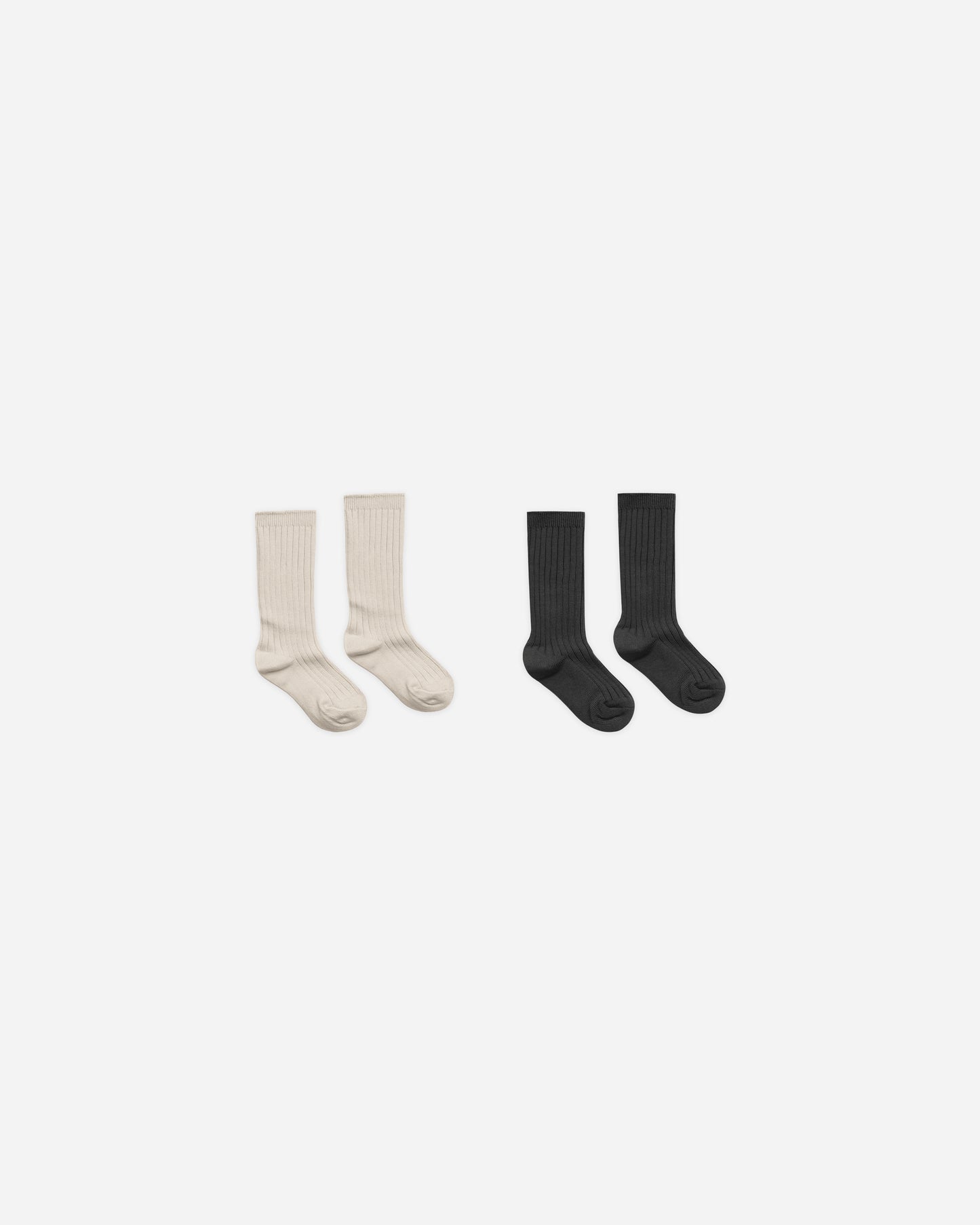 Ribbed Socks || Stone, Black