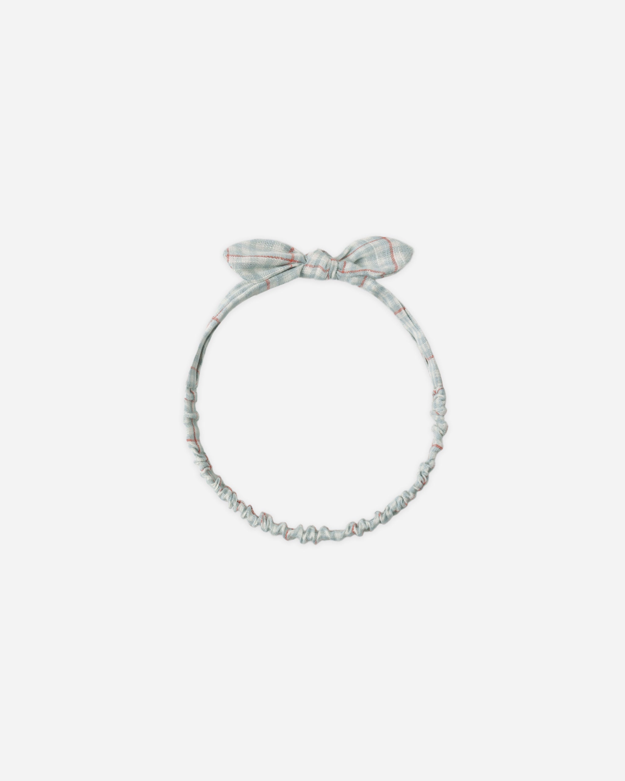 Baby Bow Headband Light Blue Plaid - Rylee + Cru | Kids Clothes | Trendy Baby Clothes | Modern Infant Outfits |