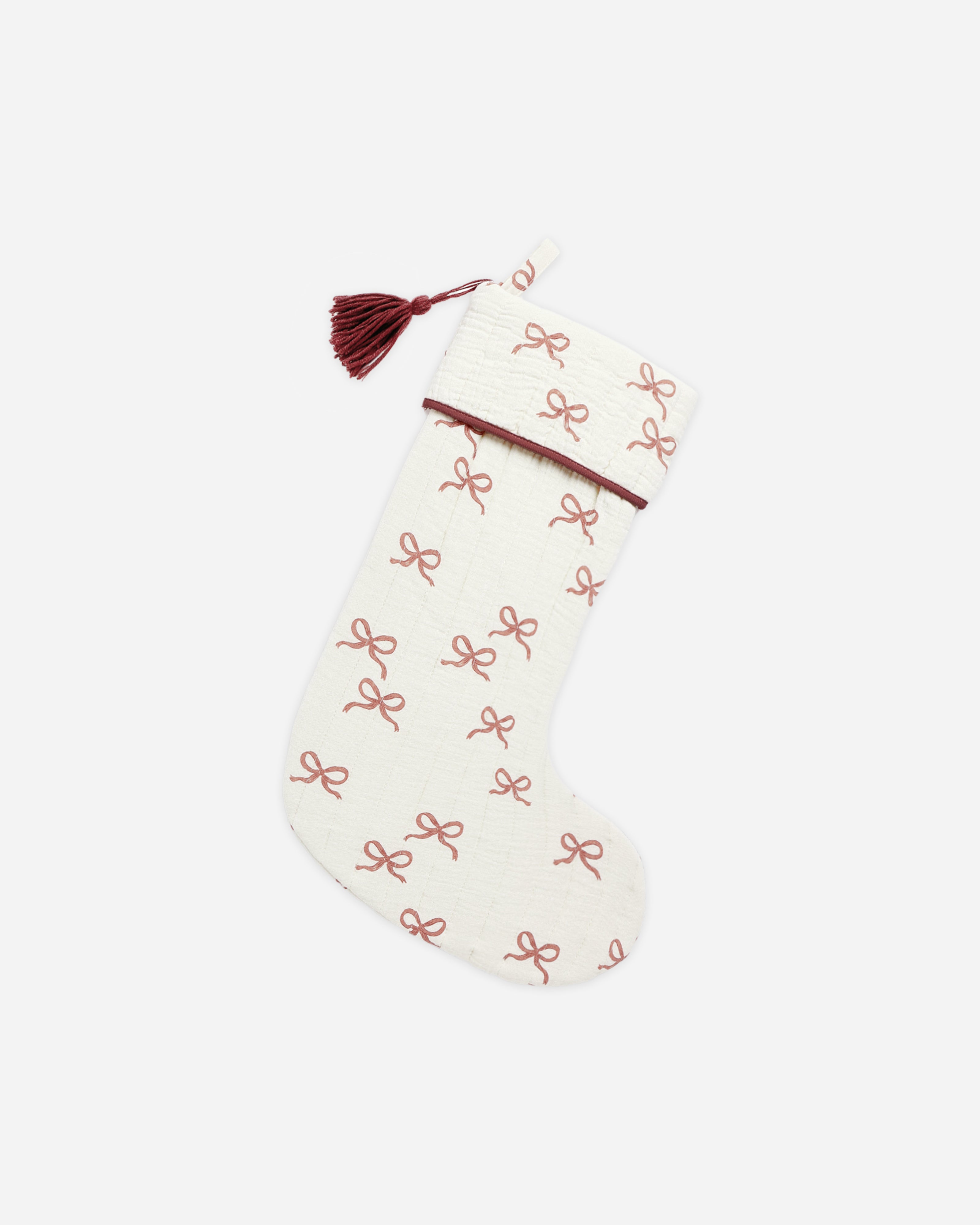 Christmas Stocking || Ruby Bows - Rylee + Cru | Kids Clothes | Trendy Baby Clothes | Modern Infant Outfits |