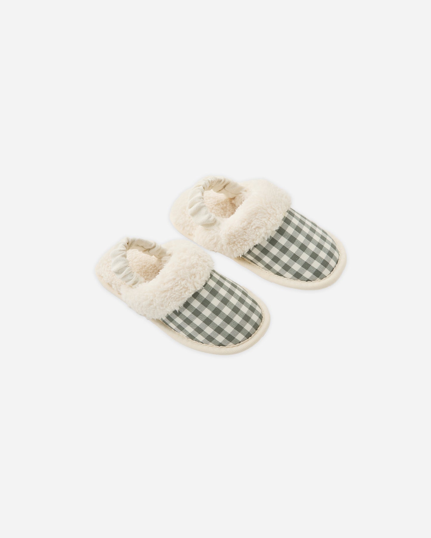 Slippers || Evergreen Gingham - Rylee + Cru | Kids Clothes | Trendy Baby Clothes | Modern Infant Outfits |