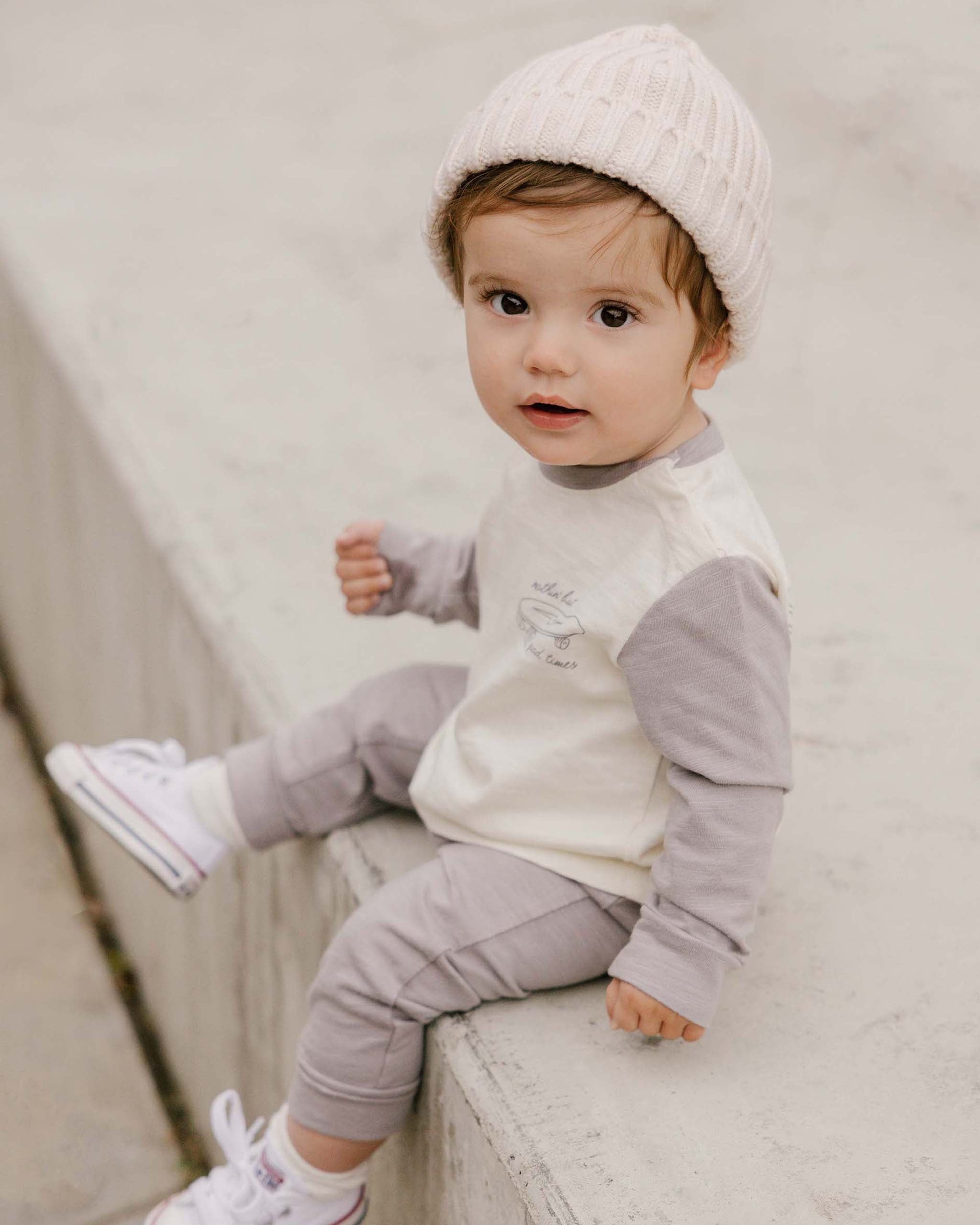 Long Sleeve Skater Tee || Born To Skate - Rylee + Cru | Kids Clothes | Trendy Baby Clothes | Modern Infant Outfits |