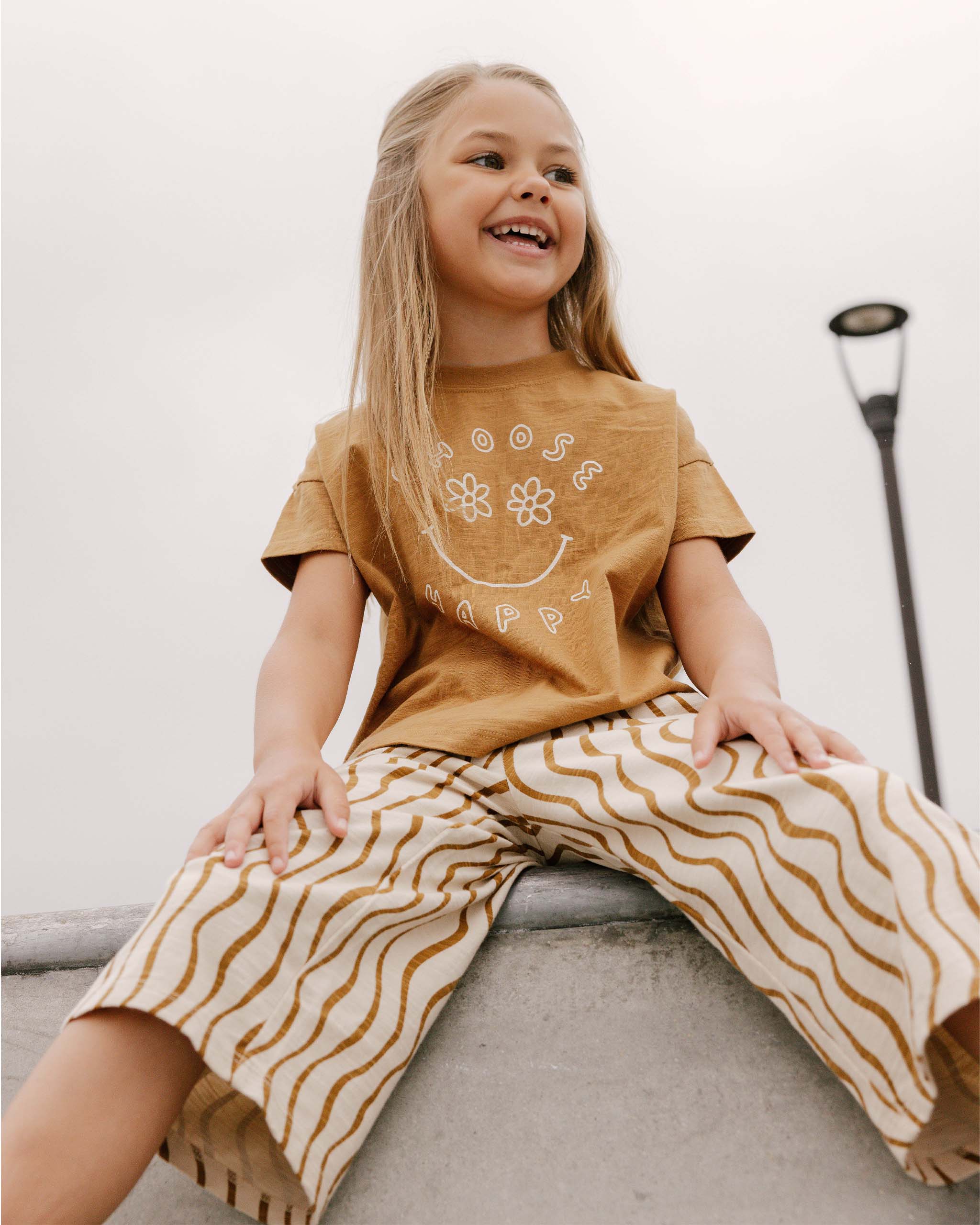 Boxy Tee || Choose Happy - Rylee + Cru | Kids Clothes | Trendy Baby Clothes | Modern Infant Outfits |