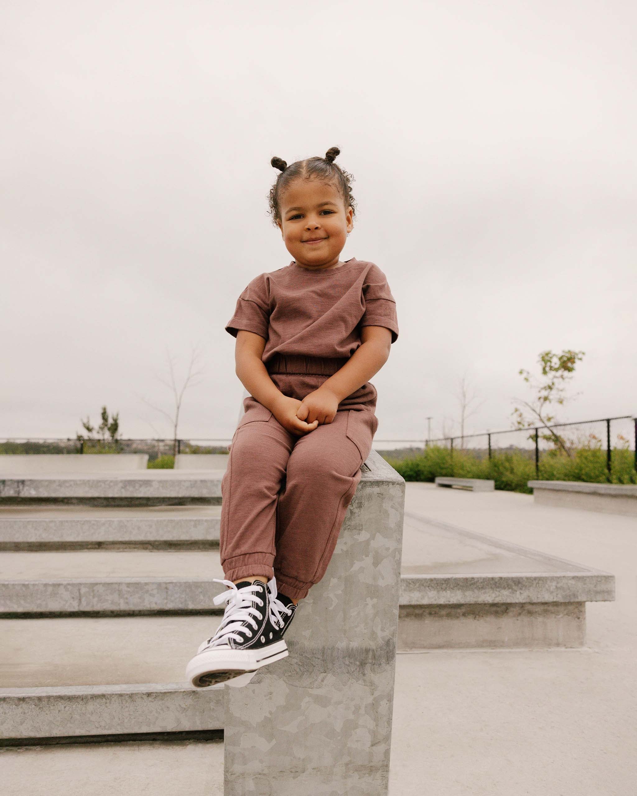 Cargo Jogger || Plum - Rylee + Cru | Kids Clothes | Trendy Baby Clothes | Modern Infant Outfits |