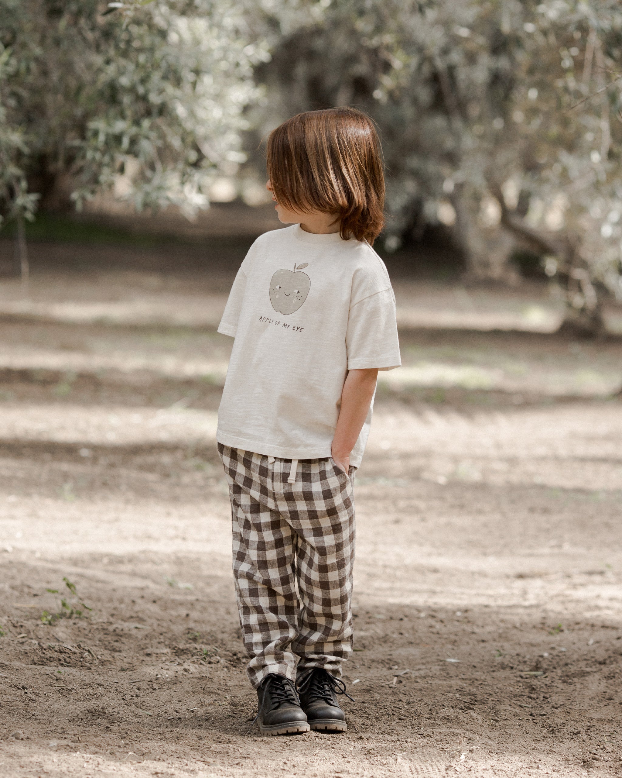 Kalen Pant || Charcoal Check - Rylee + Cru | Kids Clothes | Trendy Baby Clothes | Modern Infant Outfits |
