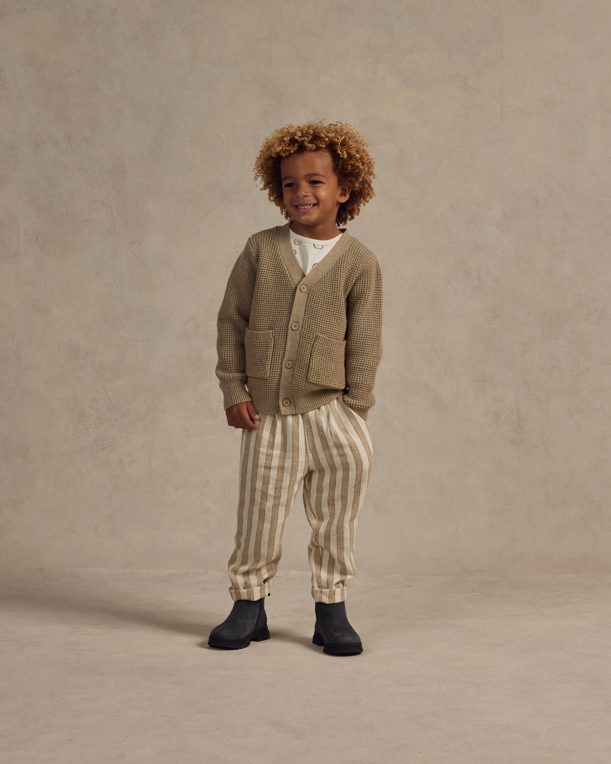 Boys Cardigan || Heathered Fern – Rylee + Cru