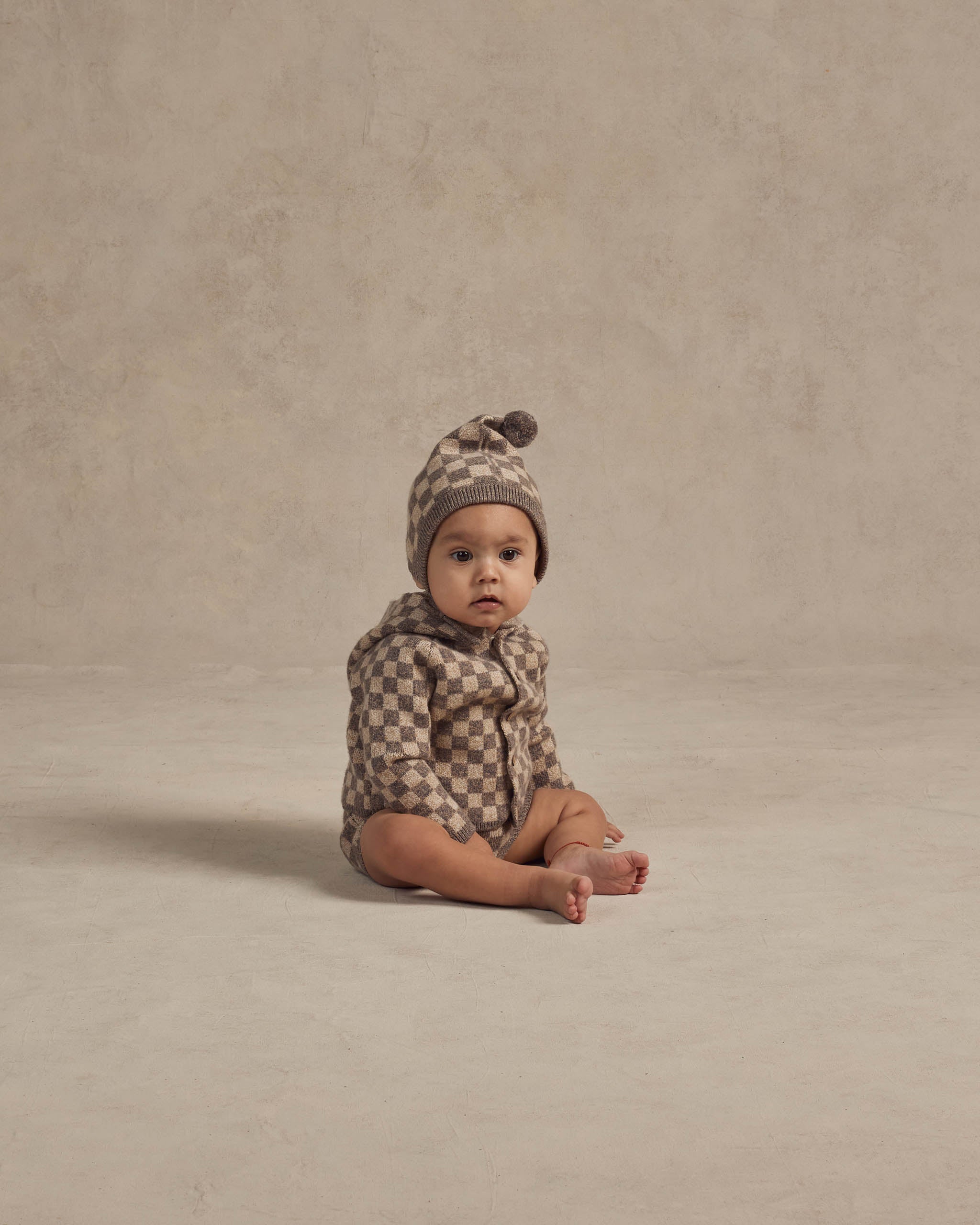 Knit Pixie Hat || Heathered Check - Rylee + Cru | Kids Clothes | Trendy Baby Clothes | Modern Infant Outfits |