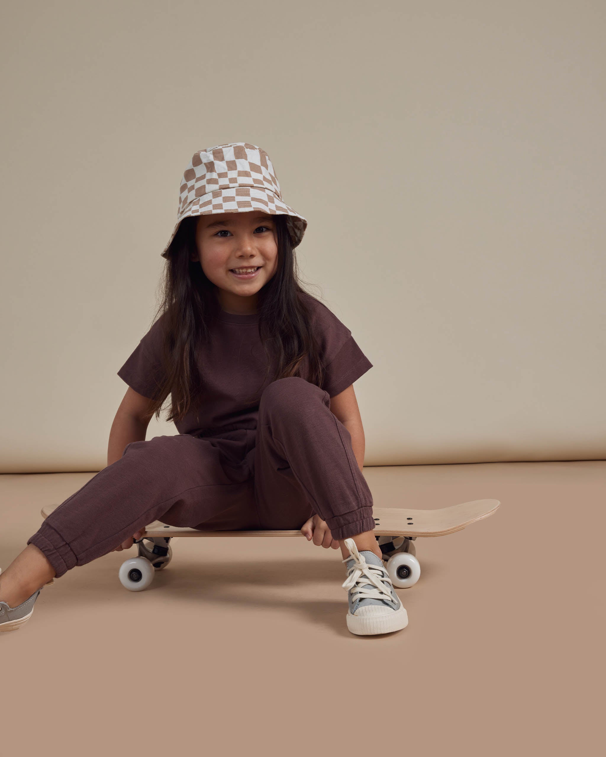 Cinched Jersey Tee || Plum - Rylee + Cru | Kids Clothes | Trendy Baby Clothes | Modern Infant Outfits |