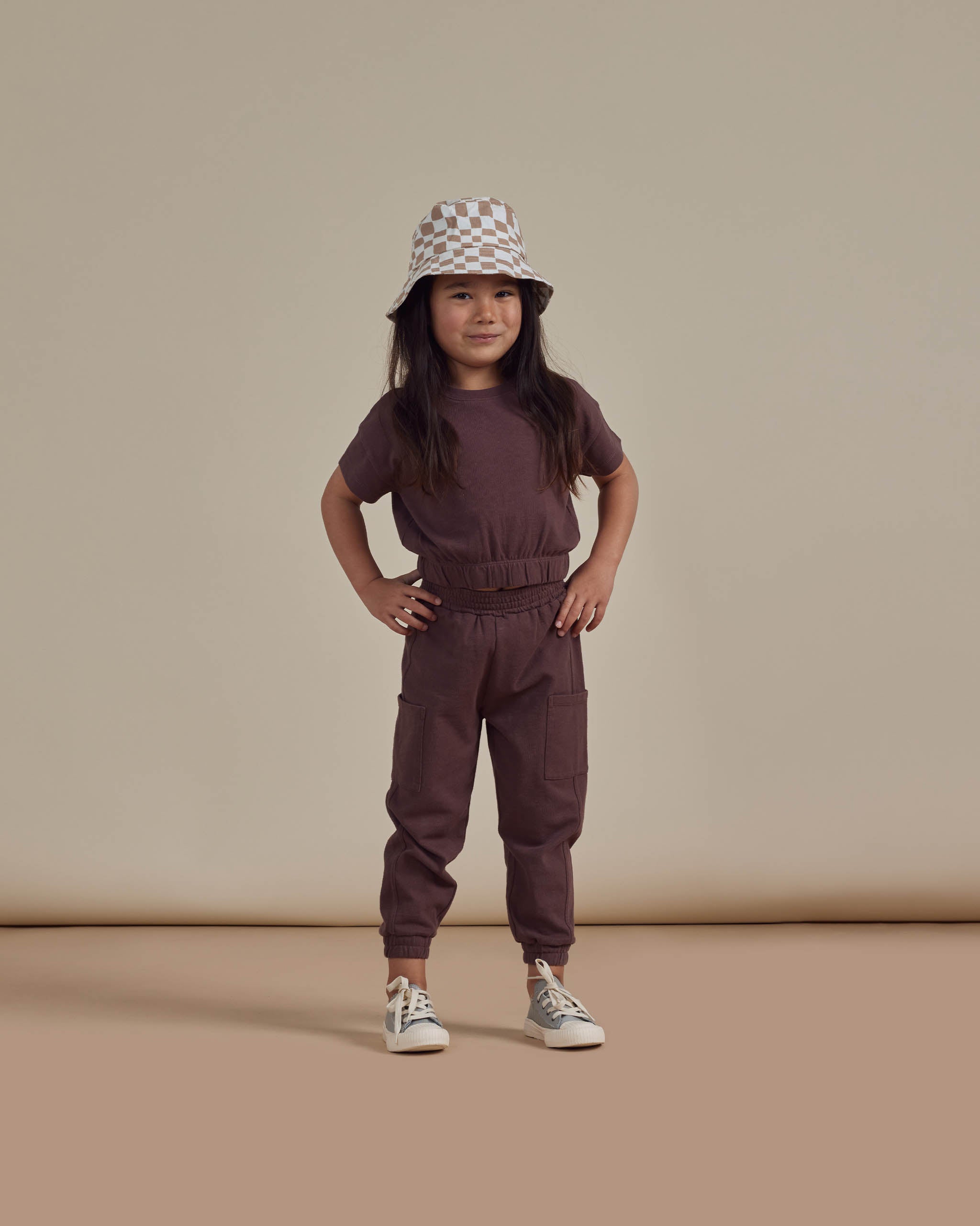 Cargo Jogger || Plum - Rylee + Cru | Kids Clothes | Trendy Baby Clothes | Modern Infant Outfits |