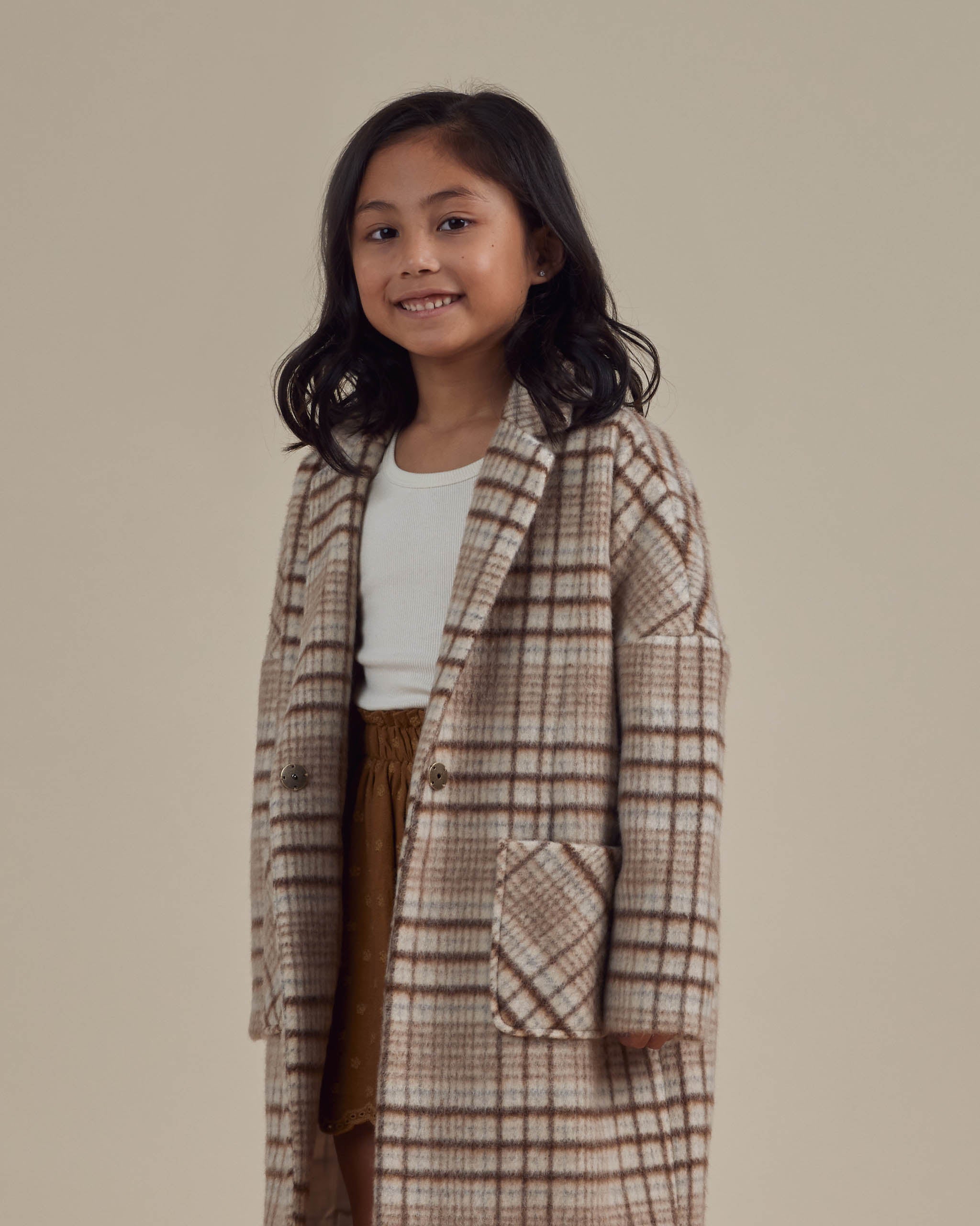 Longline Coat || Rustic Plaid - Rylee + Cru | Kids Clothes | Trendy Baby Clothes | Modern Infant Outfits |