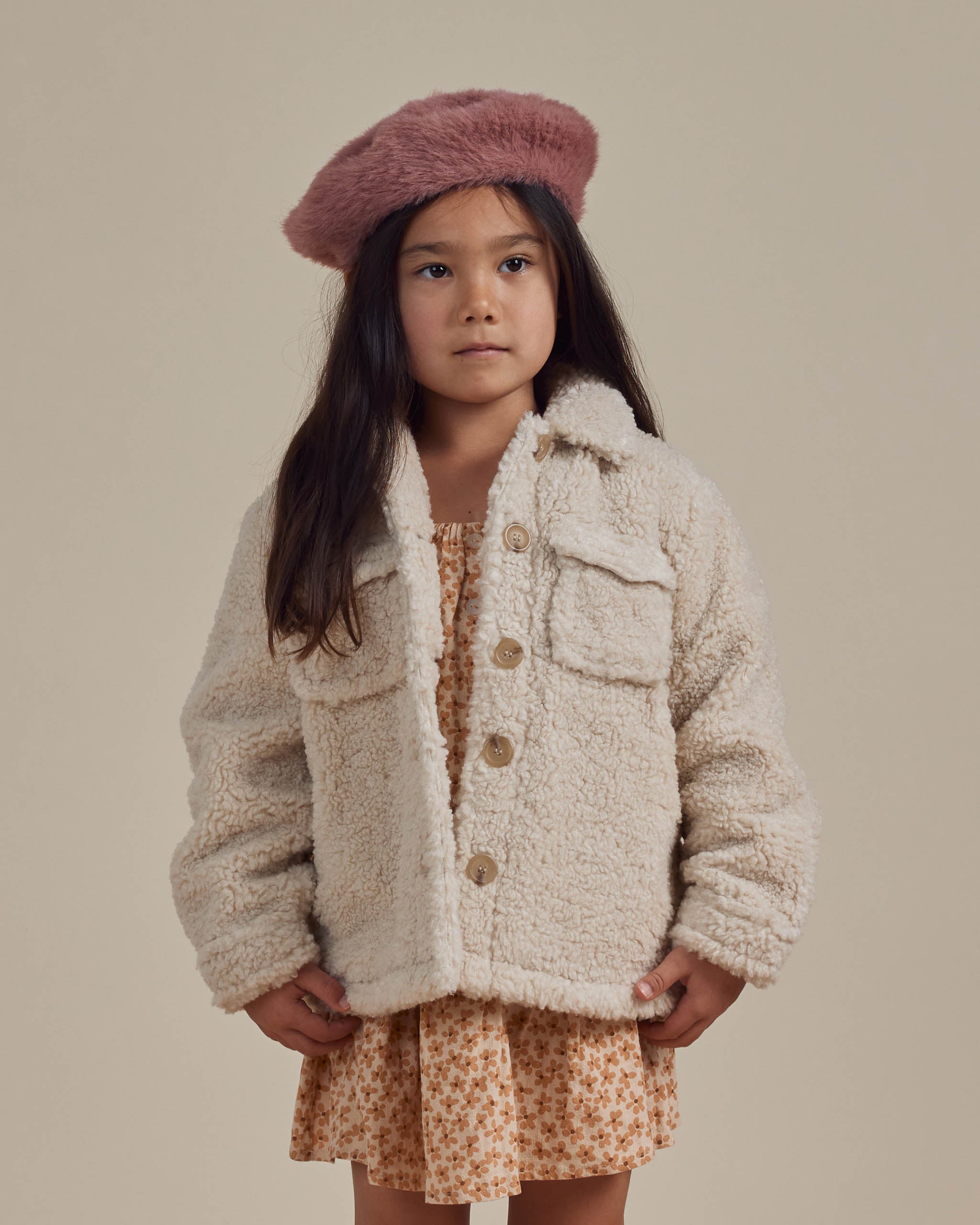 Shearling Chore Coat || Natural - Rylee + Cru | Kids Clothes | Trendy Baby Clothes | Modern Infant Outfits |