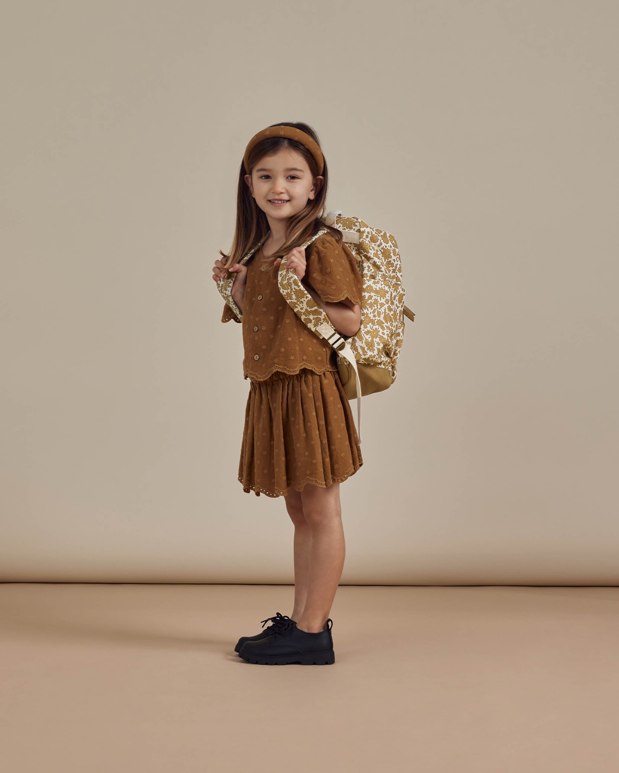 School Backpack || Gold Gardens - Rylee + Cru | Kids Clothes | Trendy Baby Clothes | Modern Infant Outfits |