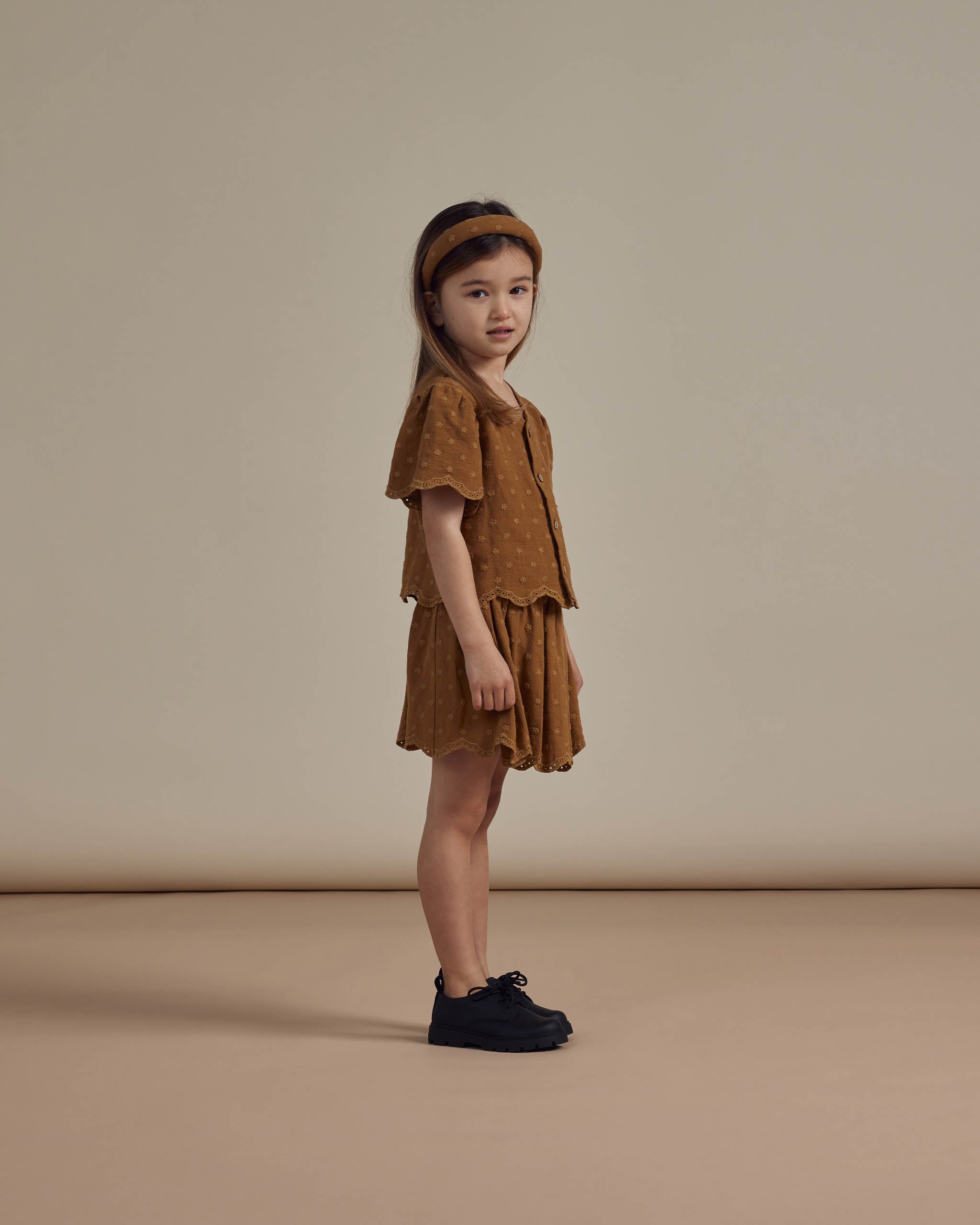 Mae Skirt || Brass - Rylee + Cru | Kids Clothes | Trendy Baby Clothes | Modern Infant Outfits |