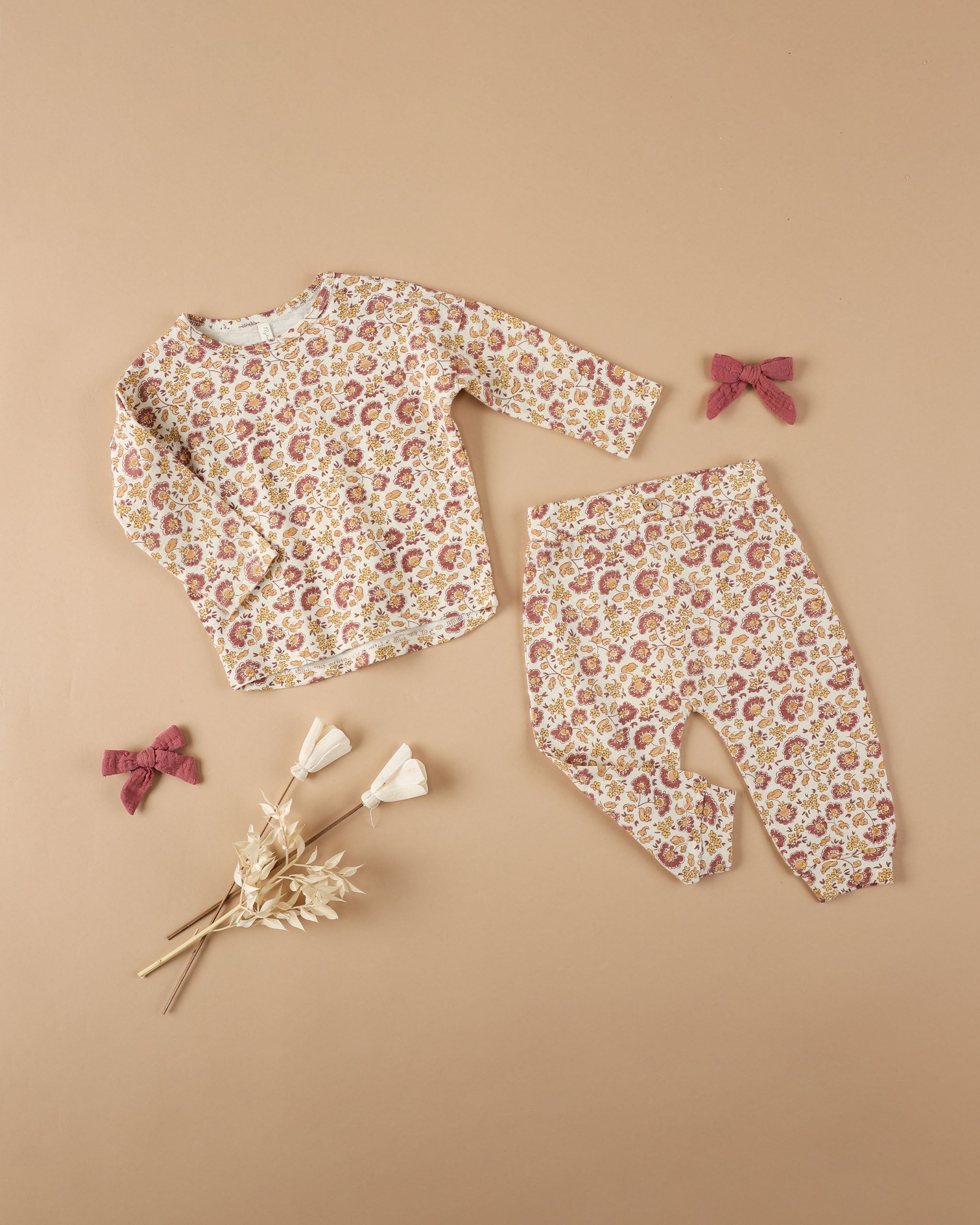 Girl Bow || Raspberry - Rylee + Cru | Kids Clothes | Trendy Baby Clothes | Modern Infant Outfits |
