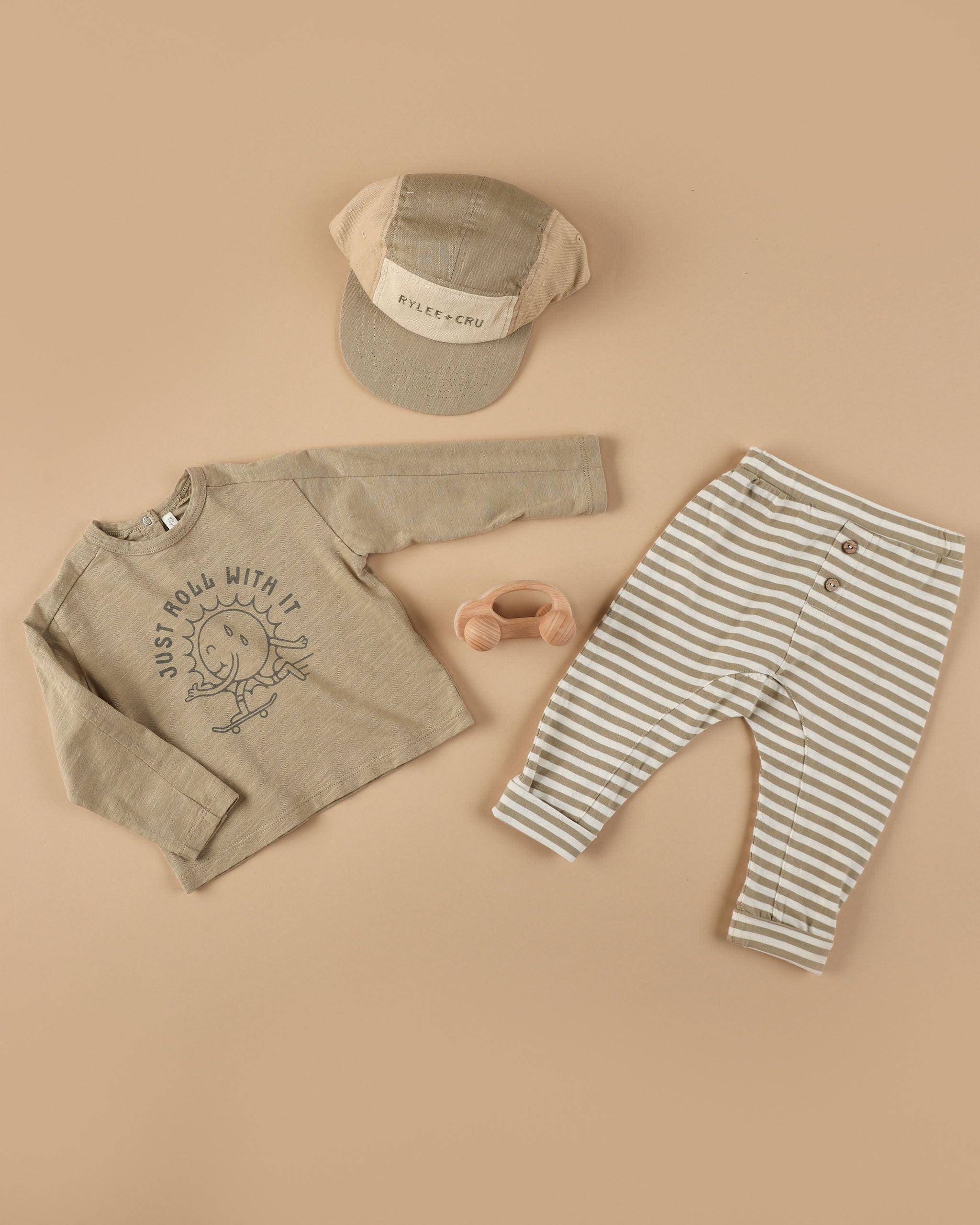 Baby Cru Pant || Fern Stripe - Rylee + Cru | Kids Clothes | Trendy Baby Clothes | Modern Infant Outfits |