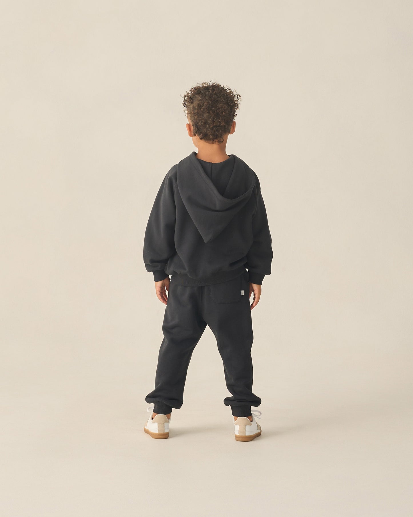 Zip Raglan Hoodie Black - Rylee + Cru | Kids Clothes | Trendy Baby Clothes | Modern Infant Outfits |