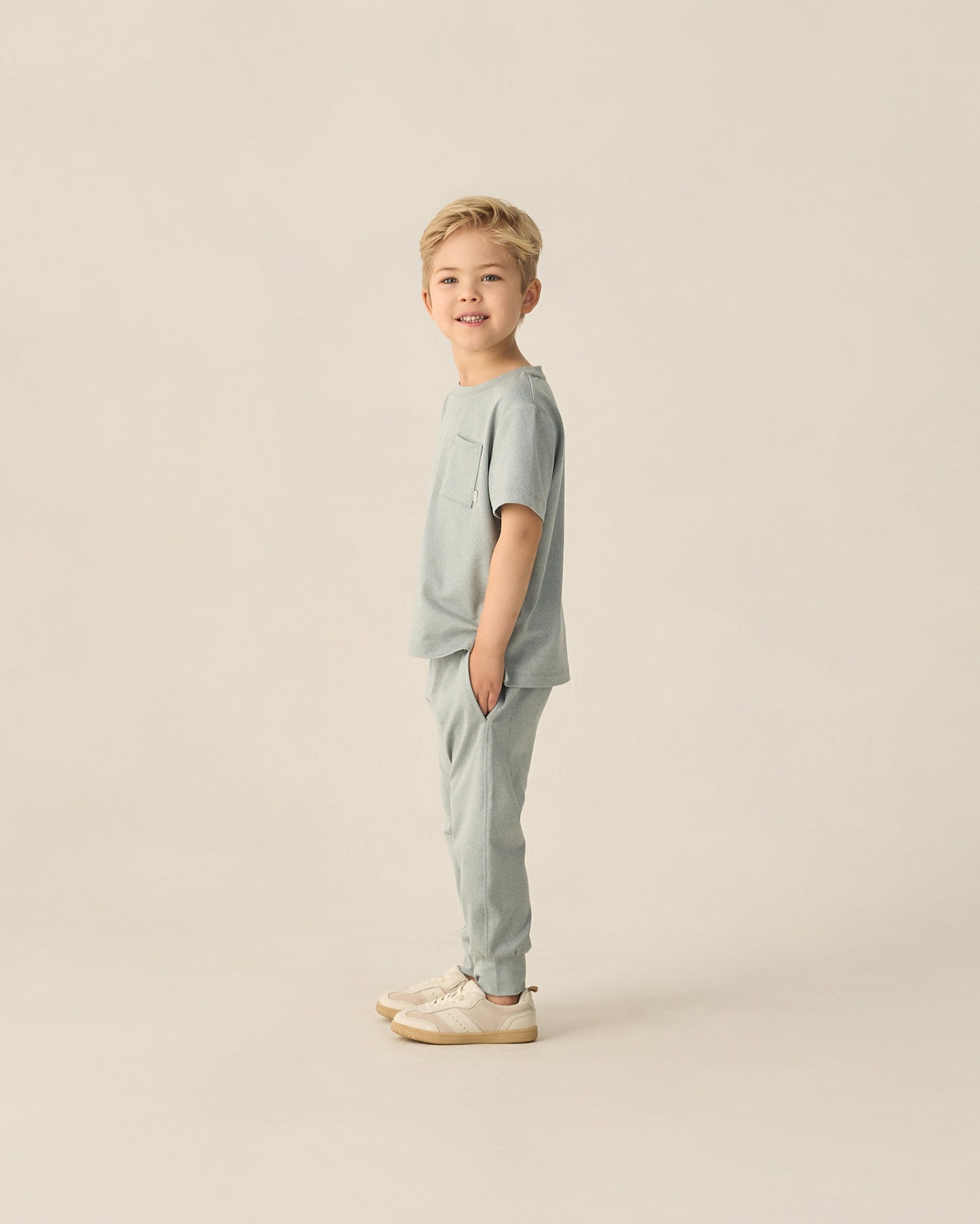 Century Tech Jogger Heathered Sea Green - Rylee + Cru | Kids Clothes | Trendy Baby Clothes | Modern Infant Outfits |