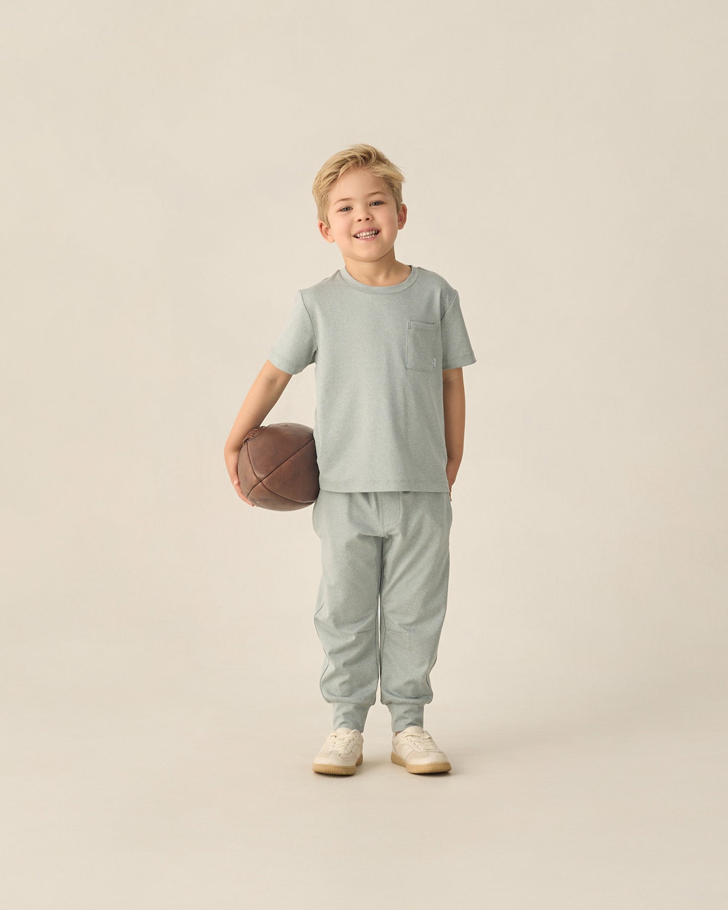 Century Tech Jogger Heathered Sea Green - Rylee + Cru | Kids Clothes | Trendy Baby Clothes | Modern Infant Outfits |