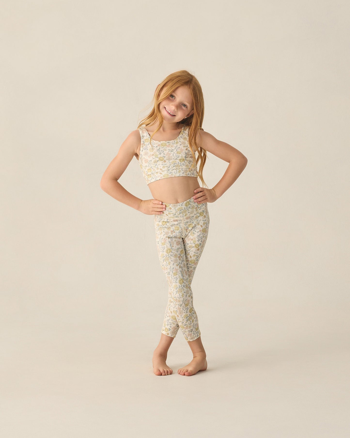 Basic Legging Citron Bloom - Rylee + Cru | Kids Clothes | Trendy Baby Clothes | Modern Infant Outfits |