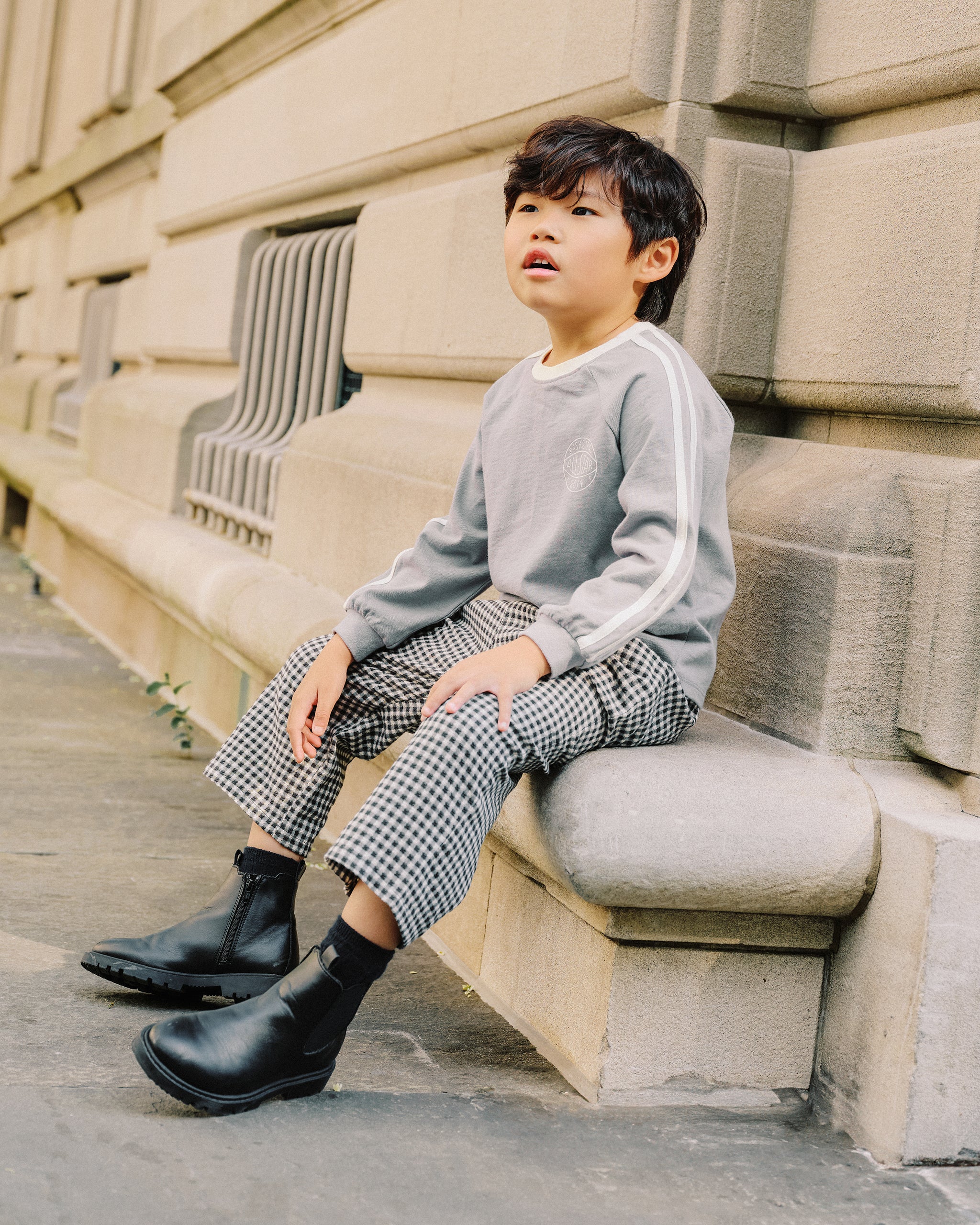 Jersey Long Sleeve Tee || Dusty Blue - Rylee + Cru | Kids Clothes | Trendy Baby Clothes | Modern Infant Outfits |