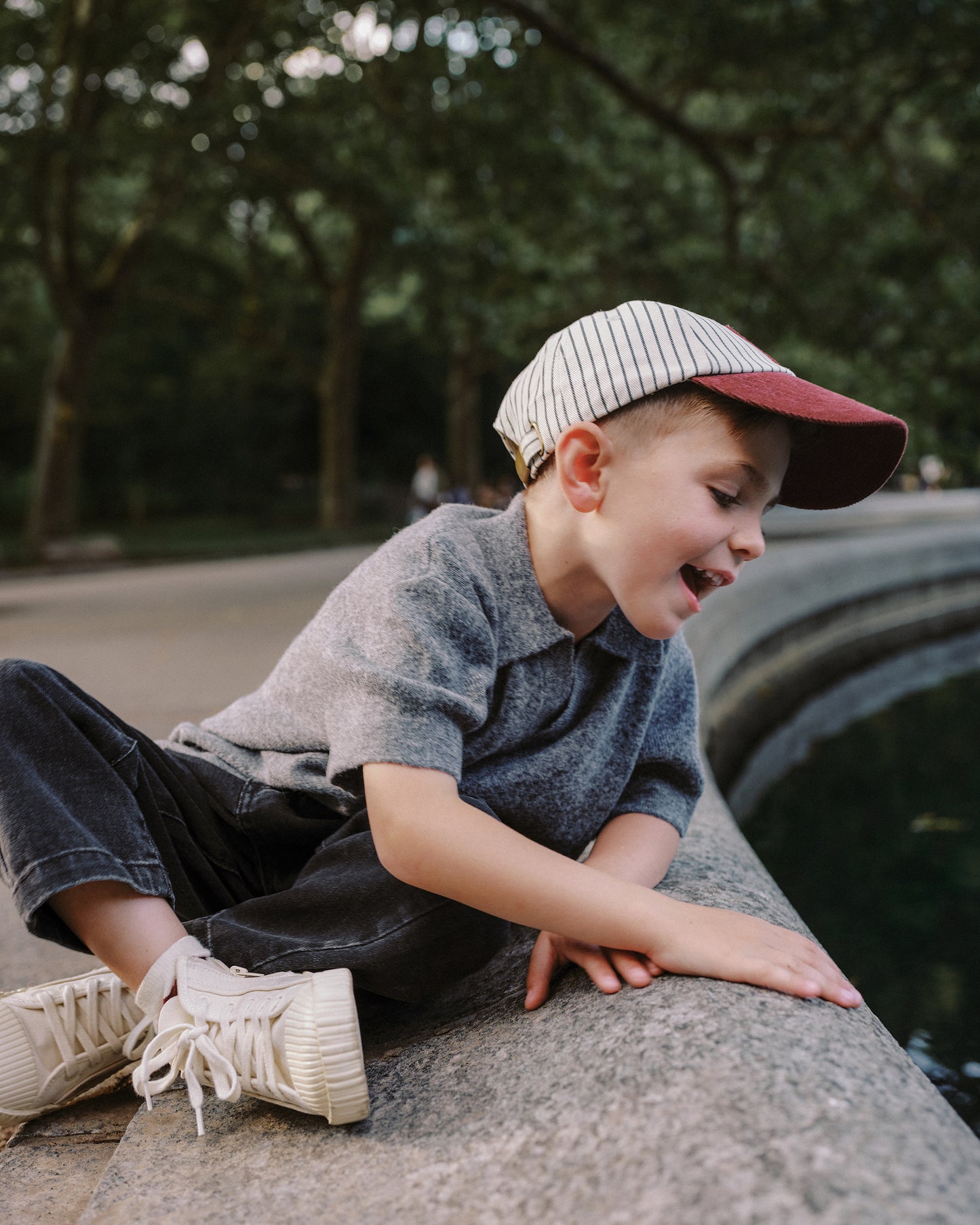 Knit Polo || Heathered Grey - Rylee + Cru | Kids Clothes | Trendy Baby Clothes | Modern Infant Outfits |