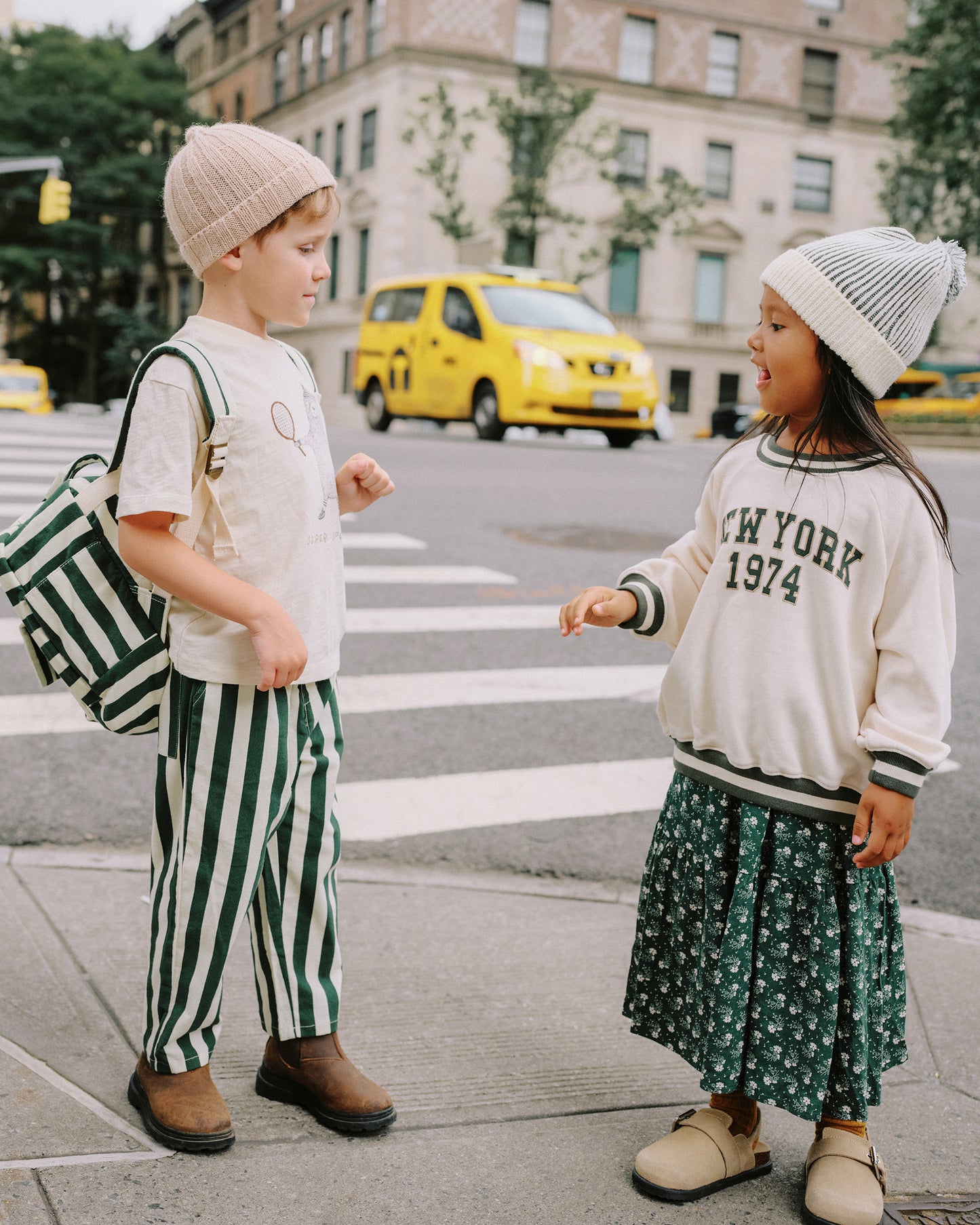 Mini Backpack || Green Stripe - Rylee + Cru | Kids Clothes | Trendy Baby Clothes | Modern Infant Outfits |