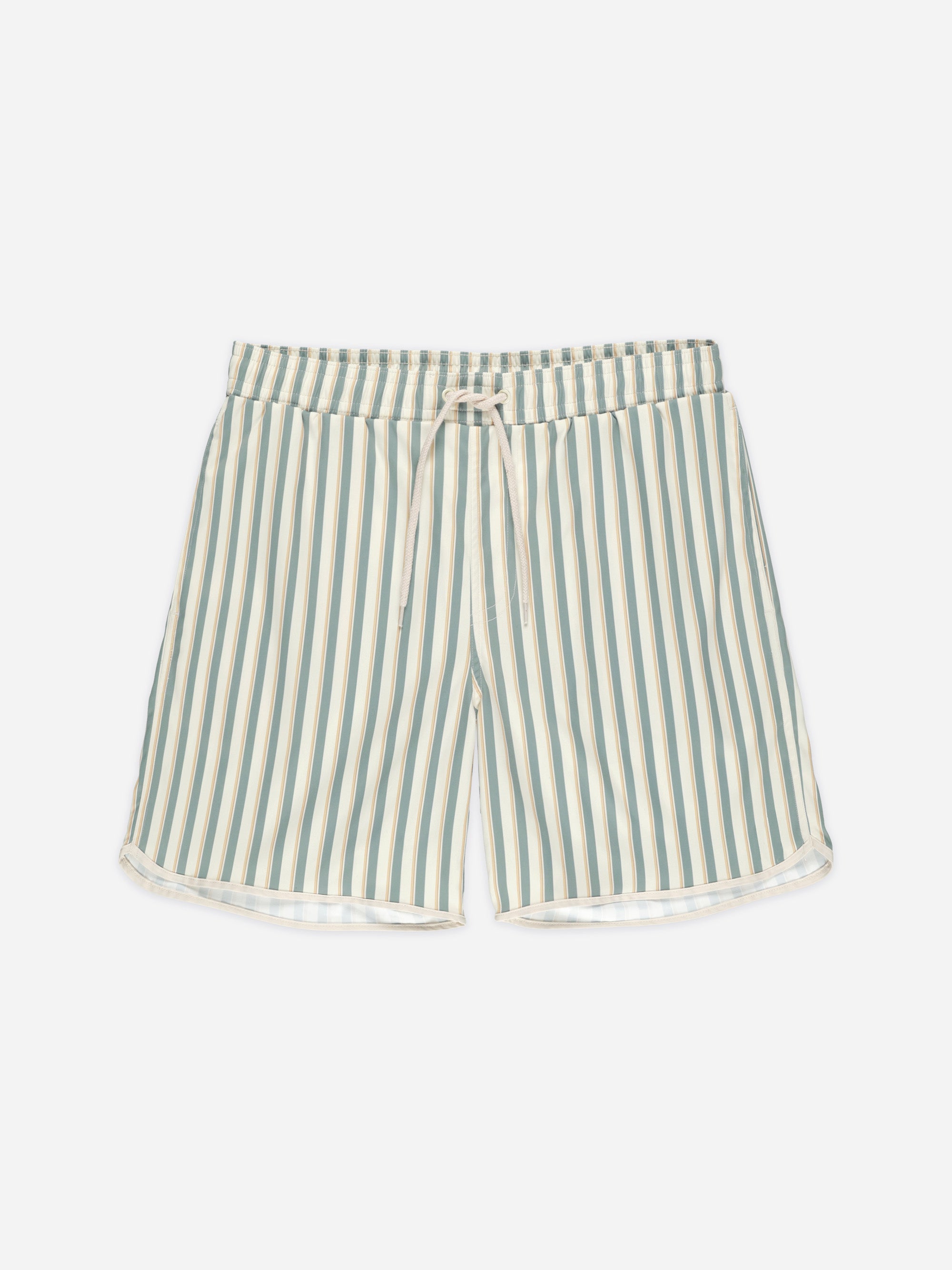 Dolphin Boardshort | Aqua Stripe - Rylee + Cru | Kids Clothes | Trendy Baby Clothes | Modern Infant Outfits |