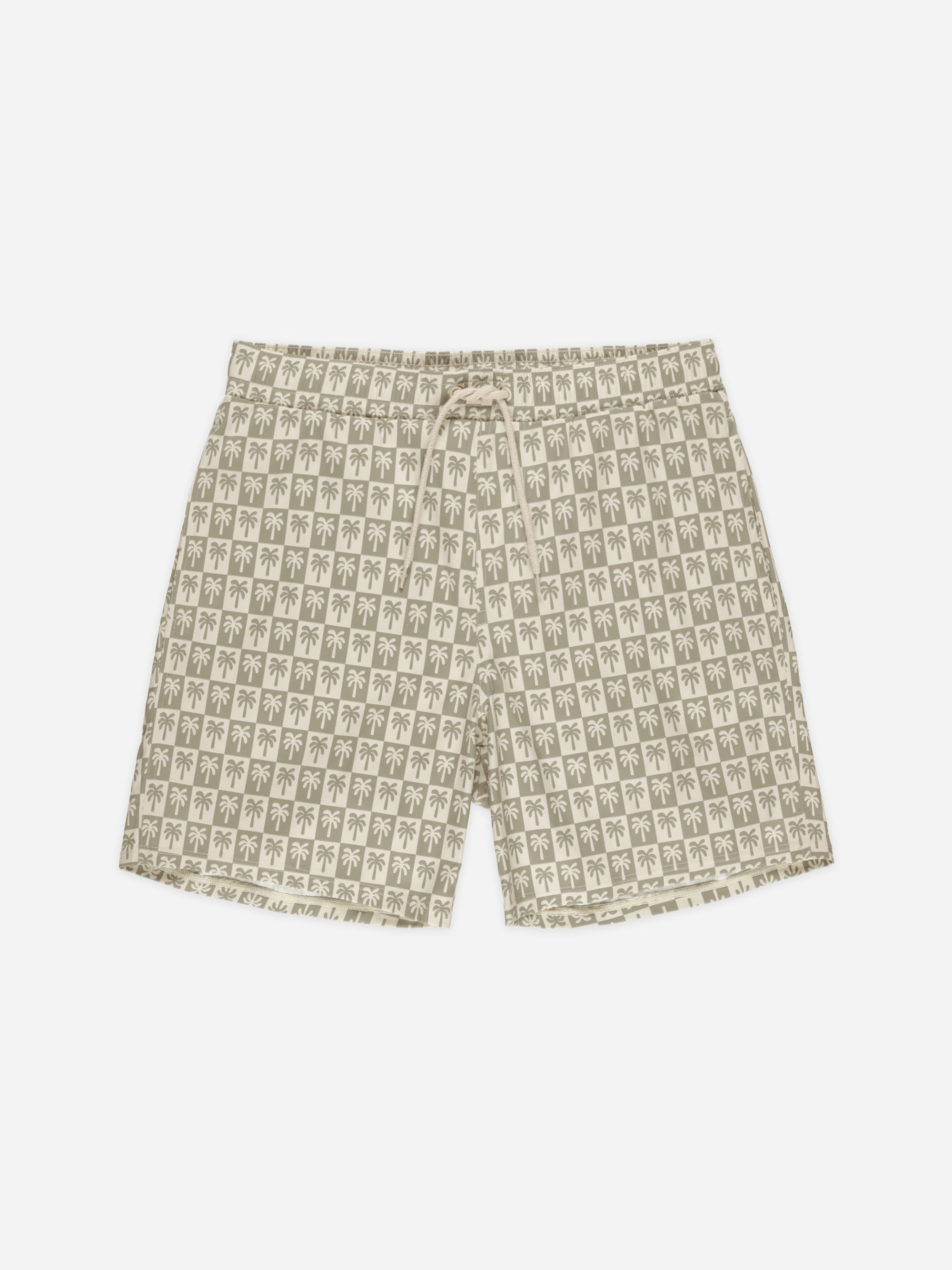 Basic Boardshort | Palm Check - Rylee + Cru | Kids Clothes | Trendy Baby Clothes | Modern Infant Outfits |