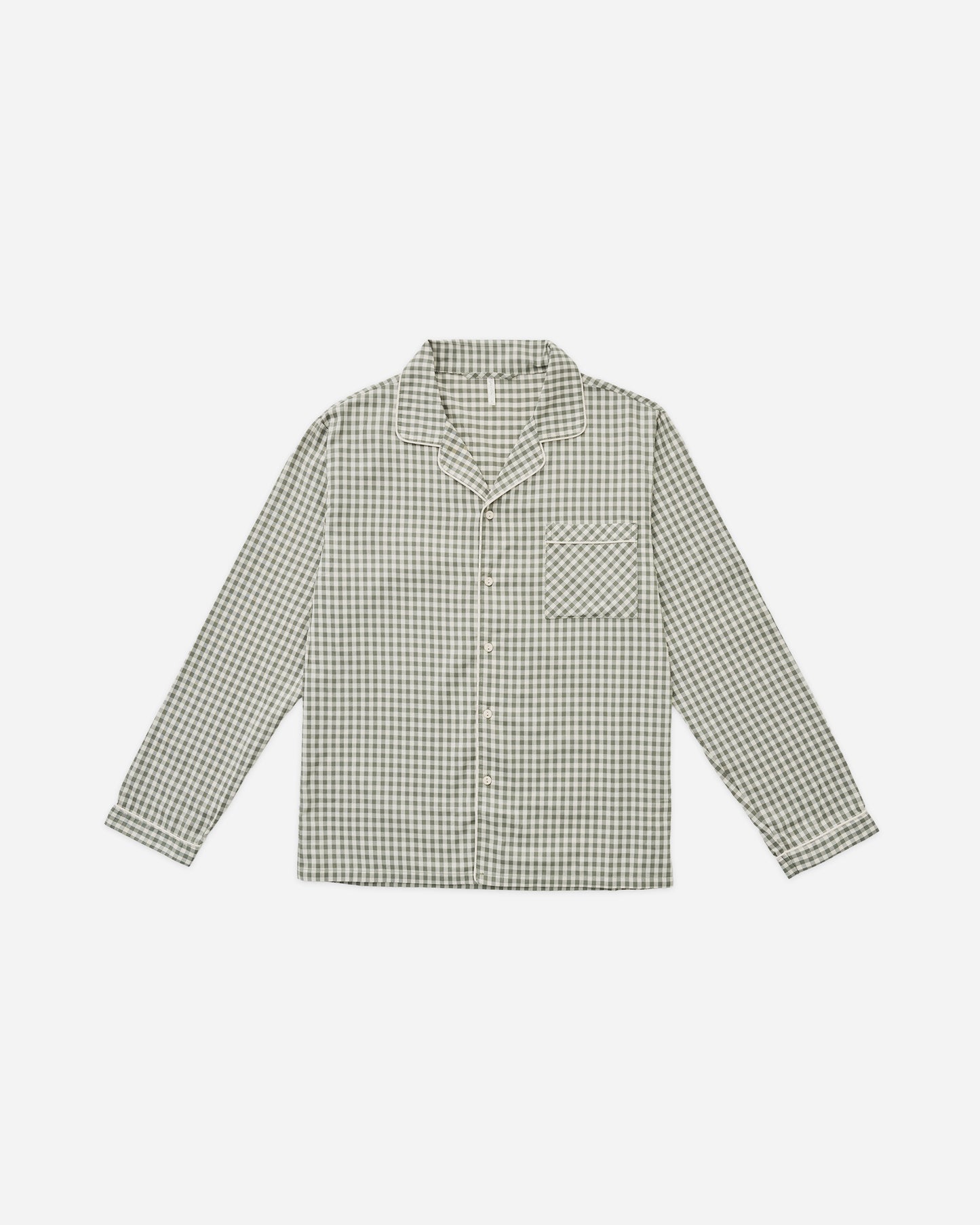 Men's Pajama Top | Evergreen Gingham - Rylee + Cru | Kids Clothes | Trendy Baby Clothes | Modern Infant Outfits |