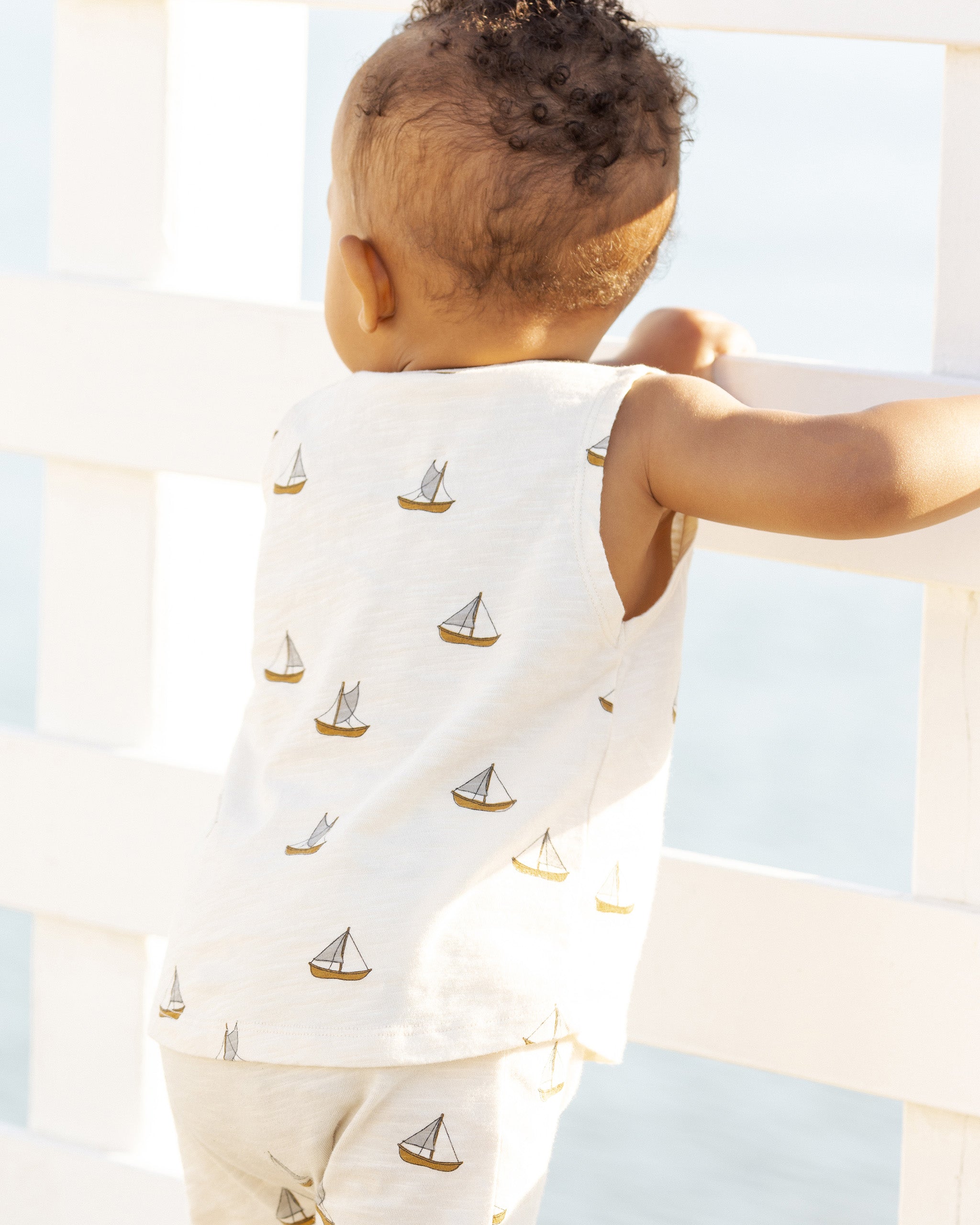 Tank + Slouch Pant Set || Sailboats - Rylee + Cru | Kids Clothes | Trendy Baby Clothes | Modern Infant Outfits |