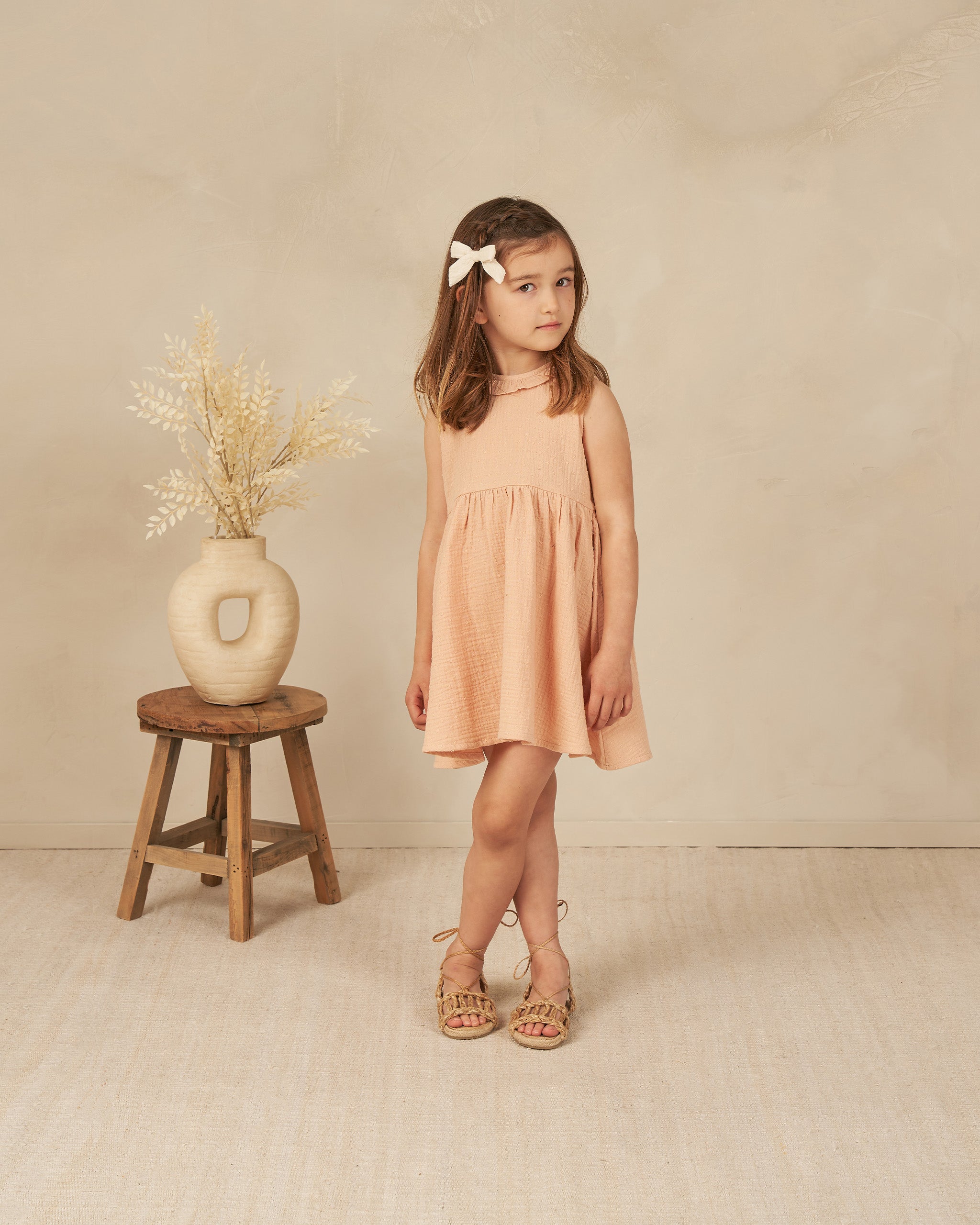 Marie Dress || Apricot - Rylee + Cru | Kids Clothes | Trendy Baby Clothes | Modern Infant Outfits |