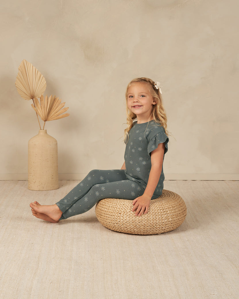 Rylee + Cru Teen Scallop Tee - Burgundy main image 0