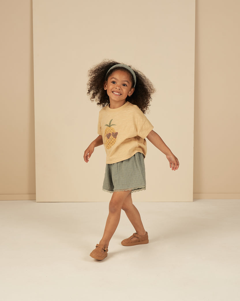 Rylee + Cru Boxy Crop Cardigan || Champagne main image 0