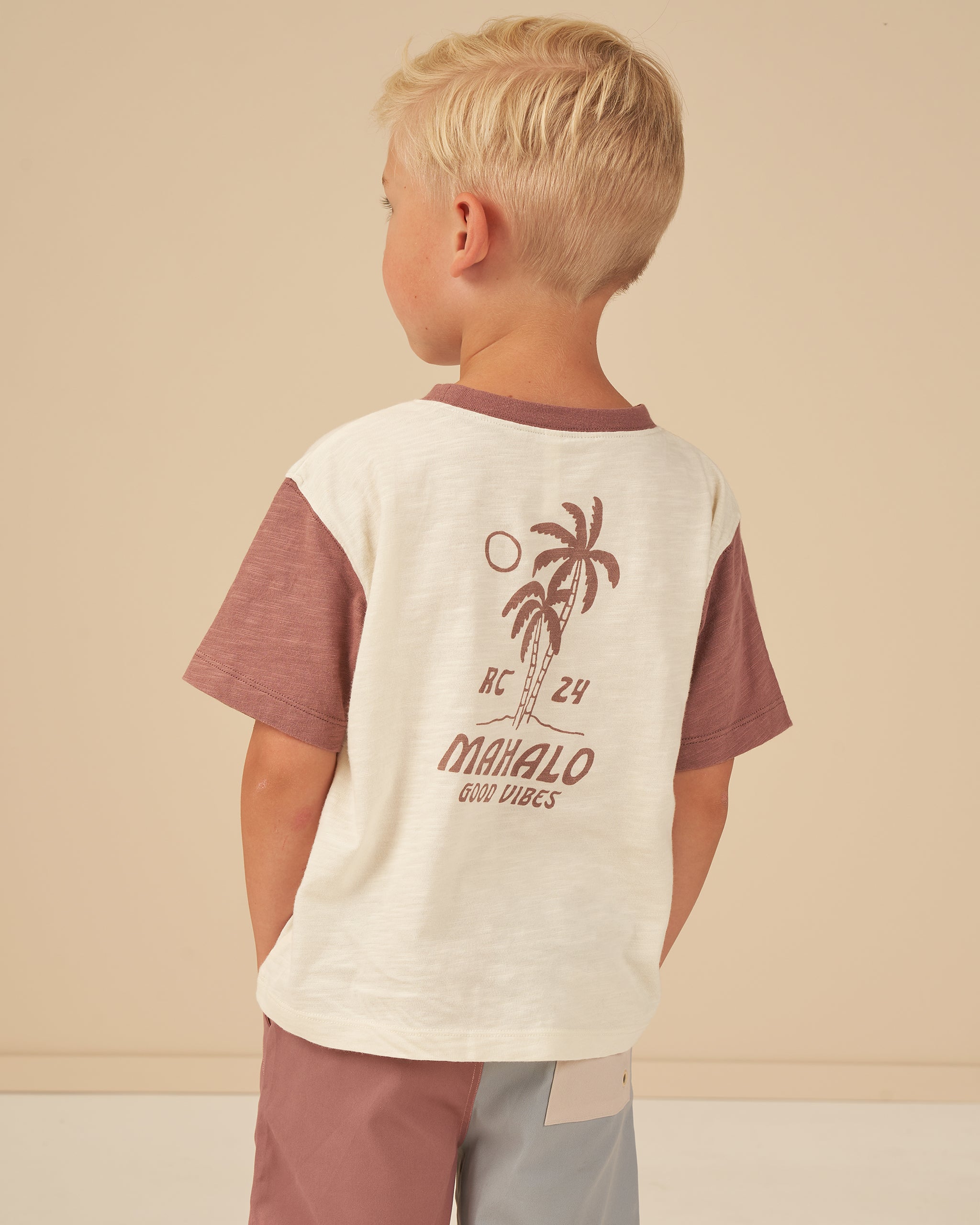 Contrast Short Sleeve Tee || Mahalo - Rylee + Cru | Kids Clothes | Trendy Baby Clothes | Modern Infant Outfits |